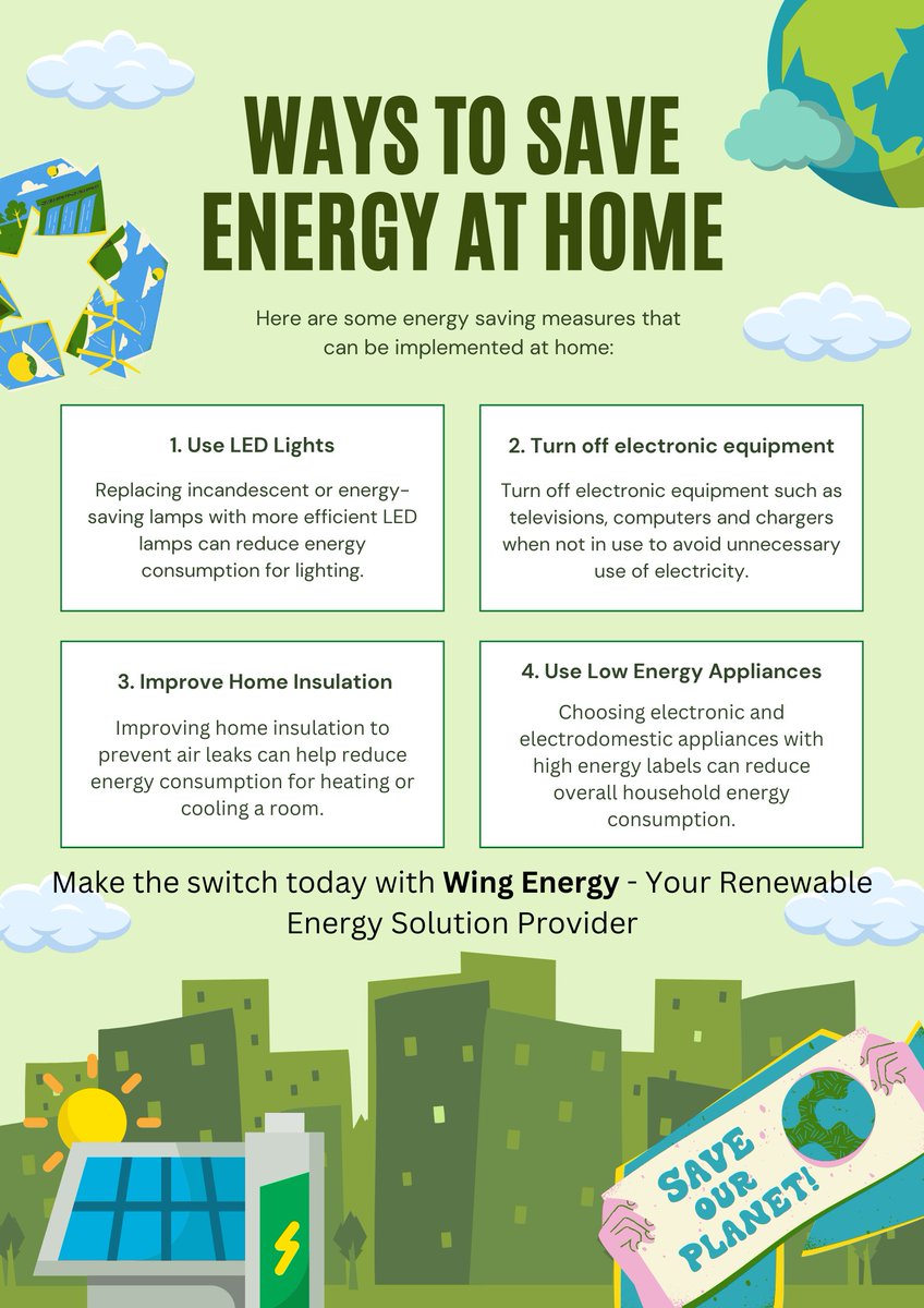 wingenergy's tweet image. Want to turn your home into a renewable powerhouse and save money while protecting the planet?
Explore these energy-saving tips and take it a step further.
Or discover the incredible benefits of Tesla Powerwall, solar panels, and EV chargers with Wing Energy today! 🌞💡⚡
