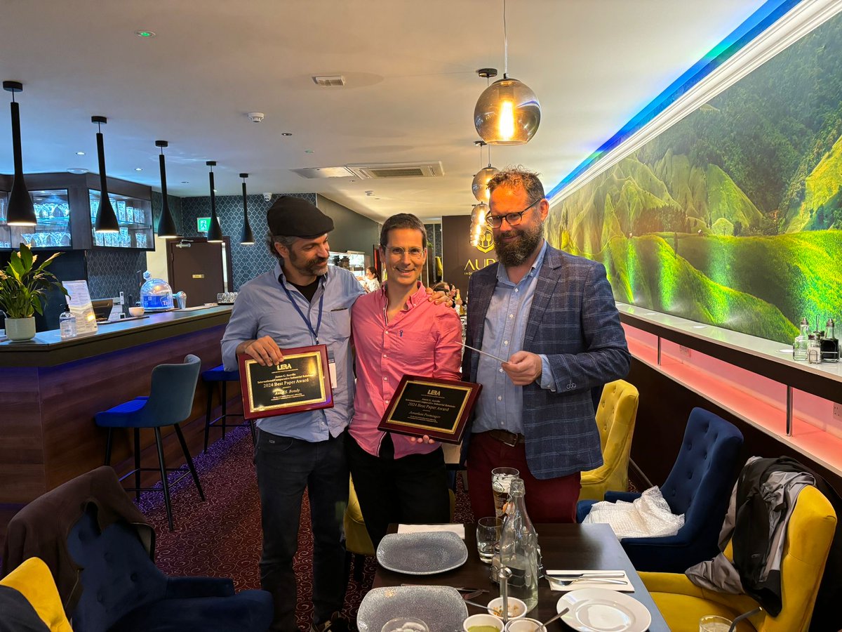 Happy to have received the LERA/Scoville prize for best international/comparative IR paper, kindly presented by @Ithaca_Ian at an informal award-giving ceremony at #SASE2024 with my friend &amp; co-author <a href="/AssafBondy/">Assaf S Bondy</a>