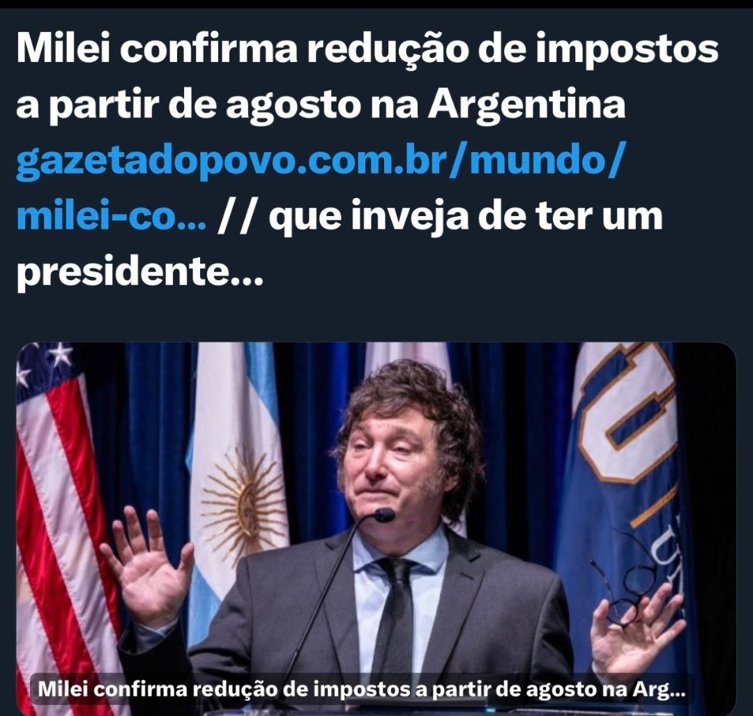A Argentina está conseguindo. Vamos Brasil! Vamos mudar o rumo da nossa história.