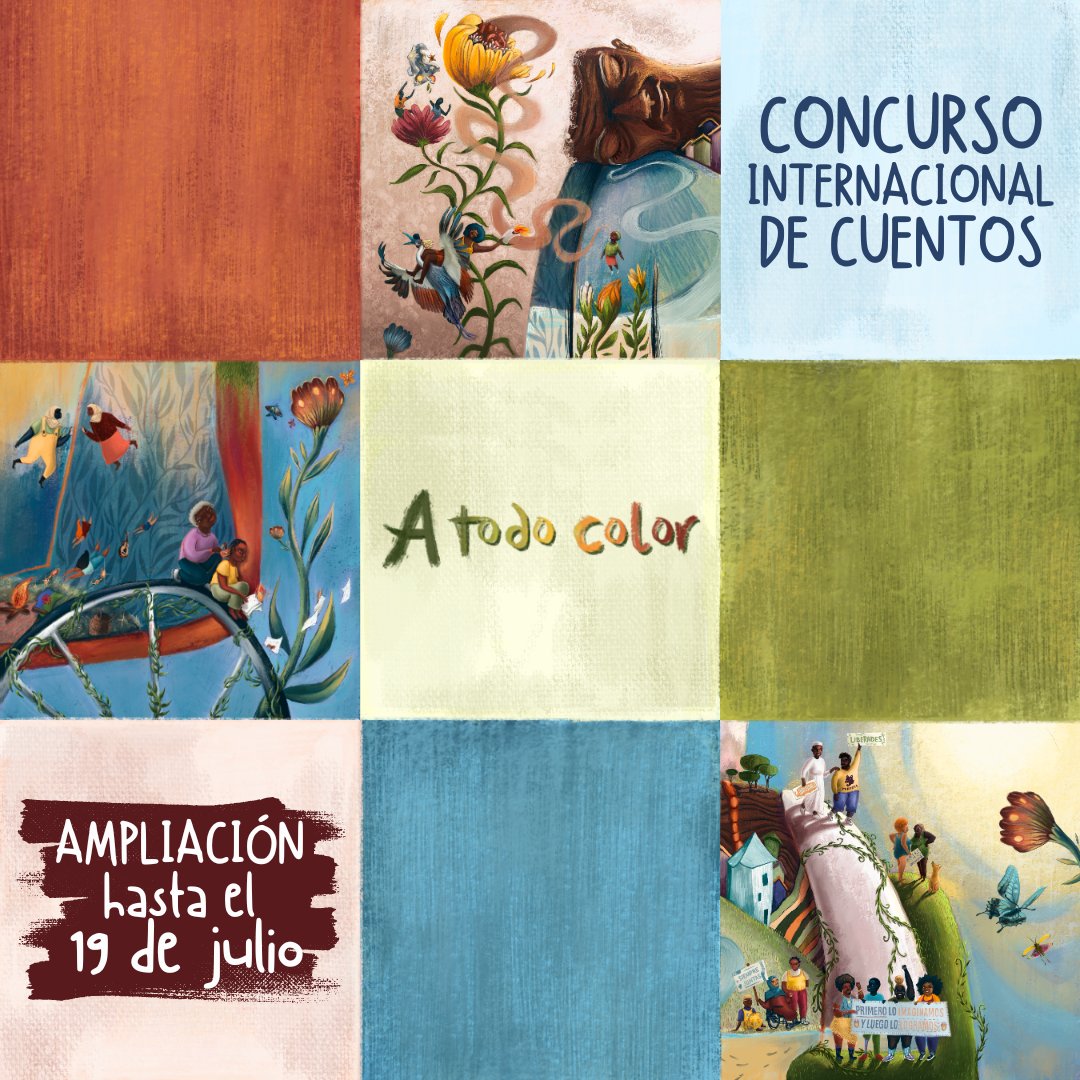 MovimientoxlPaz's tweet photo. 📢 Ampliamos la fecha de recepción de manuscritos para el concurso #CuentosATodoColor.

📅 Hasta el 19 de julio, para las ilustraciones 1 y 3 (consultar web).

Toda la información en 👉 https://t.co/UD7ojUJjcM https://t.co/UCpMnCcLXL