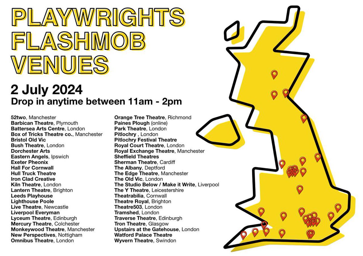 dermot daly (@dermot_daly) on Twitter photo Tomorrow’s #PlaywrightsFlashmob <a href="/LeedsPlayhouse/">Leeds Playhouse</a> will be hosted by me & <a href="/leonfleming/">Leon Fleming</a> with @Emmabob3.
Hot drinks, chat, writing space & communality and <a href="/riomatchett/">Dr. Rio Matchett</a> from the Playhouse as well.
(Big love to <a href="/TommiJBryson/">tommi bryson</a> & <a href="/crucibletheatre/">Crucible Theatre</a> for their version)
#SupportPlaywrights Tomorrow’s #PlaywrightsFlashmob <a href="/LeedsPlayhouse/">Leeds Playhouse</a> will be hosted by me & <a href="/leonfleming/">Leon Fleming</a> with @Emmabob3.
Hot drinks, chat, writing space & communality and <a href="/riomatchett/">Dr. Rio Matchett</a> from the Playhouse as well.
(Big love to <a href="/TommiJBryson/">tommi bryson</a> & <a href="/crucibletheatre/">Crucible Theatre</a> for their version)
#SupportPlaywrights