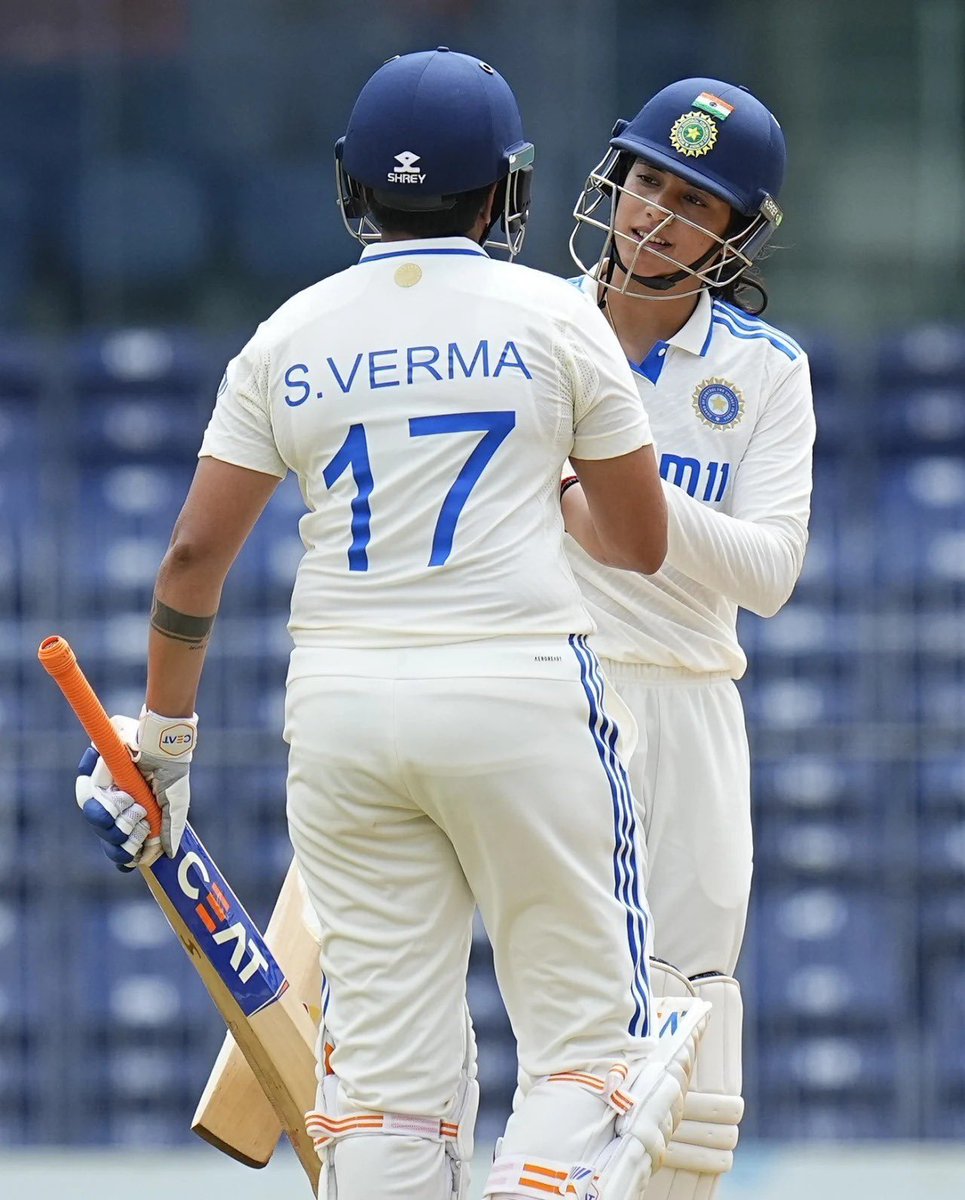 Jay Shah (@jayshah) on Twitter photo What a fantastic win for our girls in the one-off Test against South Africa! 💪 <a href="/SnehRana15/">Sneh Rana</a> was unplayable with her off-breaks, recording the third-best innings figures (8/77) in Women’s Tests. 🤩 Huge centuries by <a href="/TheShafaliVerma/">Shafali Verma</a> and <a href="/mandhana_smriti/">Smriti Mandhana</a> gave us the right platform. What a fantastic win for our girls in the one-off Test against South Africa! 💪 <a href="/SnehRana15/">Sneh Rana</a> was unplayable with her off-breaks, recording the third-best innings figures (8/77) in Women’s Tests. 🤩 Huge centuries by <a href="/TheShafaliVerma/">Shafali Verma</a> and <a href="/mandhana_smriti/">Smriti Mandhana</a> gave us the right platform.