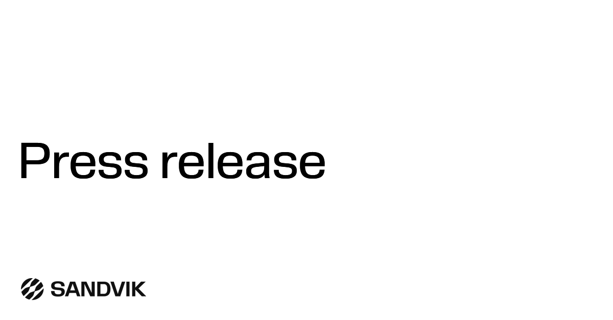 We have received a major underground mining equipment order from the Portugal-based distributor Cimertex, for delivery to the Portuguese mining company Almina Minas do Alentejo S.A. The order is valued at approximately SEK 340 million, read press release go.sandvik/1AI