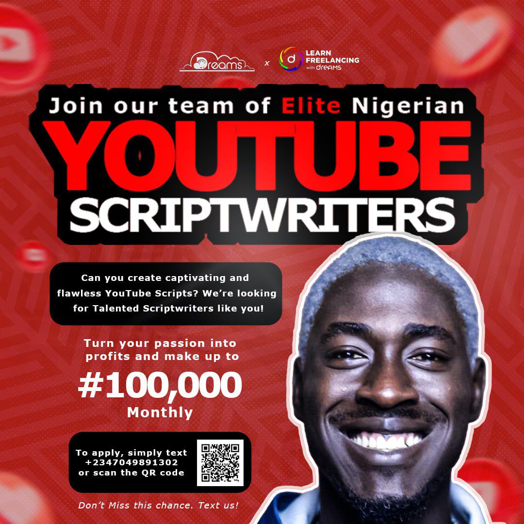 wescriptmarket's tweet image. Are you a reliable YouTube Scriptwriter? Text Us

#youtubescriptwriter