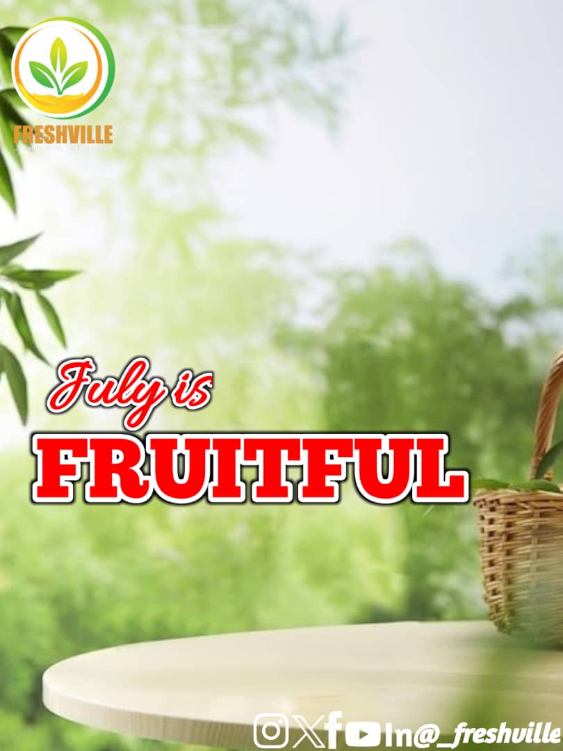 Fruitful New Month to you🎉

May the next six months of 2024 bring you an abundance of blessings, good health, and amazing experiences.

Let's make this month one to remember and celebrate together🥂
#FreshVille
#EruditeFarmers
#HealthyFoodHealthyMood