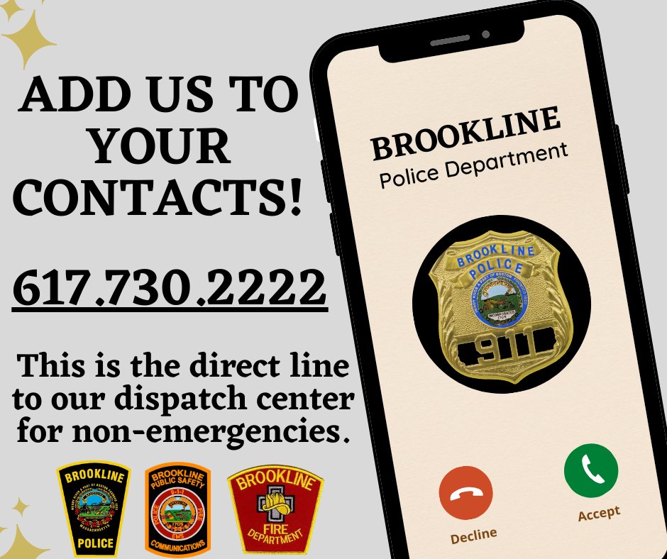 Brookline PD tweet media