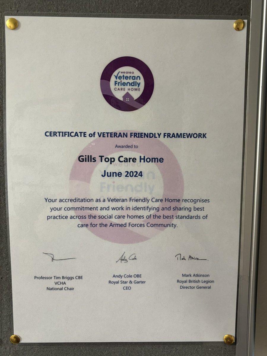 Gills top, is now veteran friendly care home. #nurses #RAF <a href="/britishlegion/">British Legion</a> <a href="/AnchorLaterLife/">Anchor</a> d