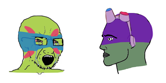 PRAGMATlCSENSES's tweet photo. Nice argument, unfortunately I've already depicted you as the Soyjak and me as the Chad https://t.co/TRUwqcSt3H