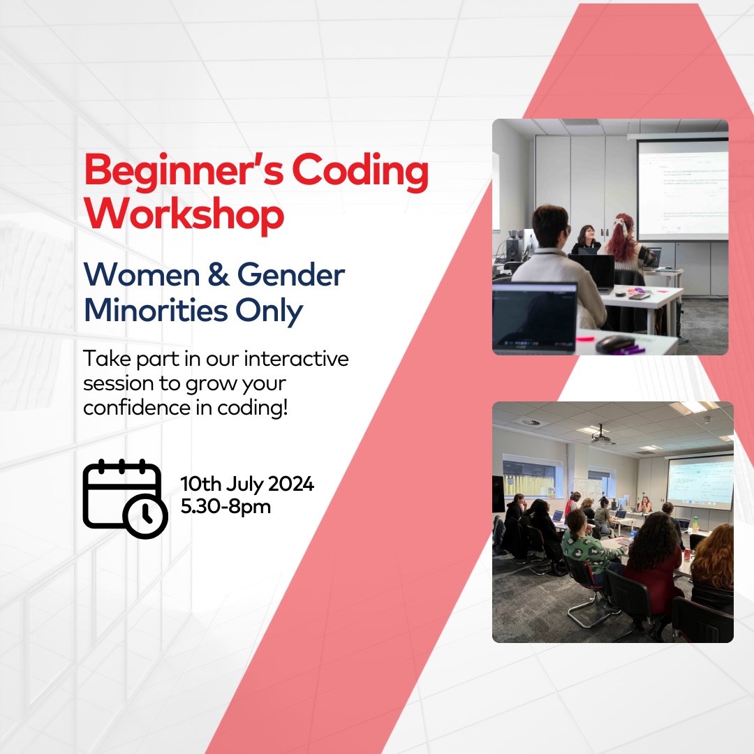northcoders's tweet image. Our Beginner’s Coding Workshop for women and gender minorities is back on July 10th in Manchester!
Join us from 5:30-8:00 PM for a free, hands-on coding experience with our team. 
Secure your spot today: eventbrite.com/e/beginners-co…
#WomenInTech #LearnToCode #Northcoders