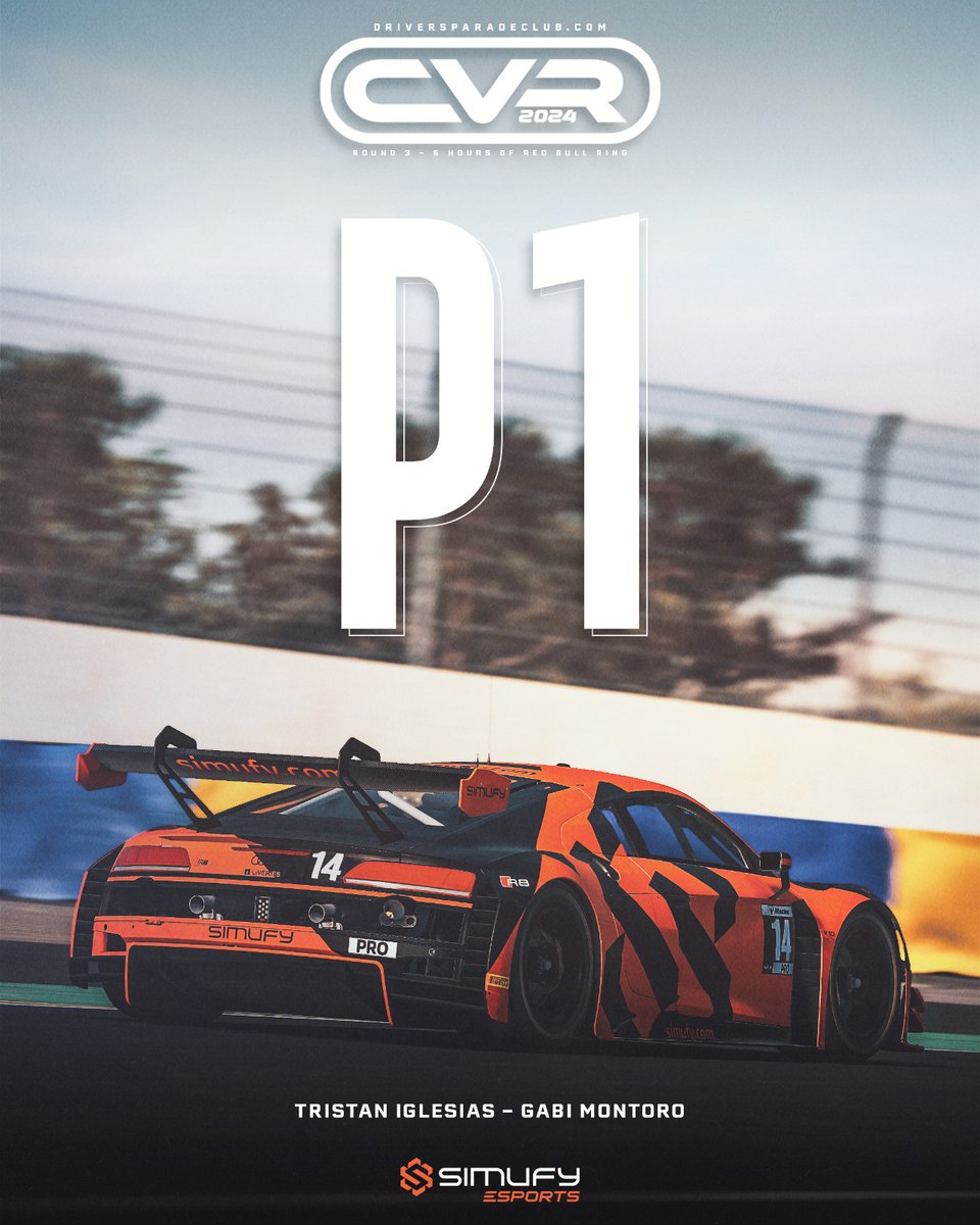 Simufy Esports (@simufyesports) on Twitter photo 🏁Finaliza el Round 4 del #CVR24 organizado por
<a href="/DriversparadeCb/">Drivers Parade Club</a> en <a href="/iRacing/">iRacing</a> con el mejor resultado posible:
🔥Pole y P1 en GT3 y en GTP!
💪Fantástico trabajo de todos que redondea un fin de semana perfecto en el que también se consiguió la victoria de la <a href="/ArlEsports/">Apex Racing League</a> Endurance 🏁Finaliza el Round 4 del #CVR24 organizado por
<a href="/DriversparadeCb/">Drivers Parade Club</a> en <a href="/iRacing/">iRacing</a> con el mejor resultado posible:
🔥Pole y P1 en GT3 y en GTP!
💪Fantástico trabajo de todos que redondea un fin de semana perfecto en el que también se consiguió la victoria de la <a href="/ArlEsports/">Apex Racing League</a> Endurance
