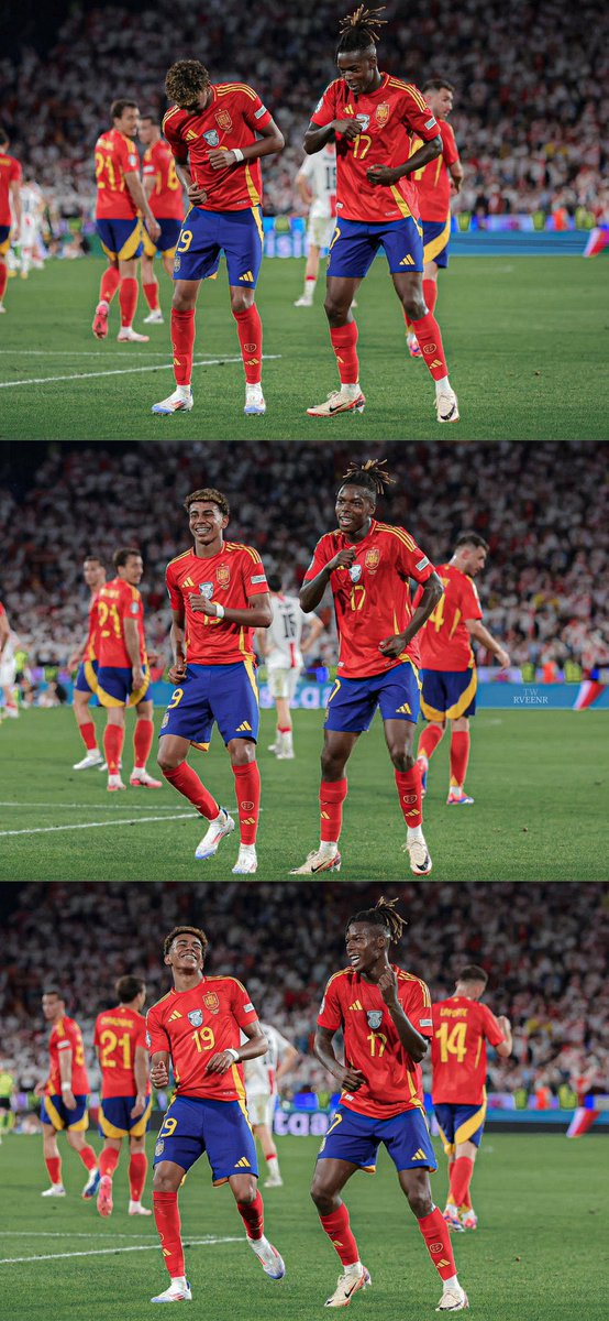 SpheraSports's tweet photo. España encajó el primer gol del torneo en propia puerta. No se castigó, se quitó la culpa y no se dejó atemorizar ante la dimensión de la ilusión y resistencia de Georgia. La acabó haciendo añicos y la debutante, consciente del hueso que tenía en frente, recogió sus bártulos y volvió a casa. España está en cuartos, y ha llegado ofreciendo una de las mejores versiones de juego que se han visto en el torneo. Ayer le tocó remontar y supo encontrar el contrapeso con el viento en contra. Rodri tomó la base y el timón y puso a los niños a salvo en su regazo. Allí estaba la calma. El faro, la luz en la oscuridad. El mediocentro decisivo; ‘follow the leader’.

España sacó los pasos prohibidos. Dos flechas en las bandas, que juegan con una marcha más. Nacidos el 12 y 13 de julio, llevan una estrella en el pecho que se gestó cuando tan solo tenían 7 y 3 años. La lucen, la defienden y sueñan en crear una constelación cuando sean mayores. Nico Williams y Lamine Yamal, con su talento y descaro, están definiendo a esta España. Poseen una verticalidad arrolladora para generar ocasiones; con velocidad y desborde reparten caramelos en la puerta de cada escuela. La joven dupla está liderando el ataque español y ha desatascado esa faceta en la que la selección dominaba los partidos pero le faltaba provocar más miedo. Con estos extremos, el peligro es constante y letal. A ver quién se cruza con ellos y logra dormir por las noches.

La naturalidad de Nico, que manifiesta cierta madurez para no precipitarse al decidir, intimida. Lamine, con 16 años y una zurda prodigiosa, goza de una singular creatividad que se expande en el terreno de juego. 'Piedra, papel y tijera' para decidir quién bebía primero de la botella, mientras Rodri recogía su MVP. Los niños se divierten, la redonda sonríe. Este grupo va a afrontar un partido, ante la anfitriona, que podría tratarse de una final. Probablemente, con el permiso de Suiza, las selecciones que mejor han rendido en esta Eurocopa. Este grupo cree en lo que hace, se equilibra y se alimenta. Ya no hay que decirlo en un susurro; Alemania no lo va a tener fácil. 

✍️ @criscaparros