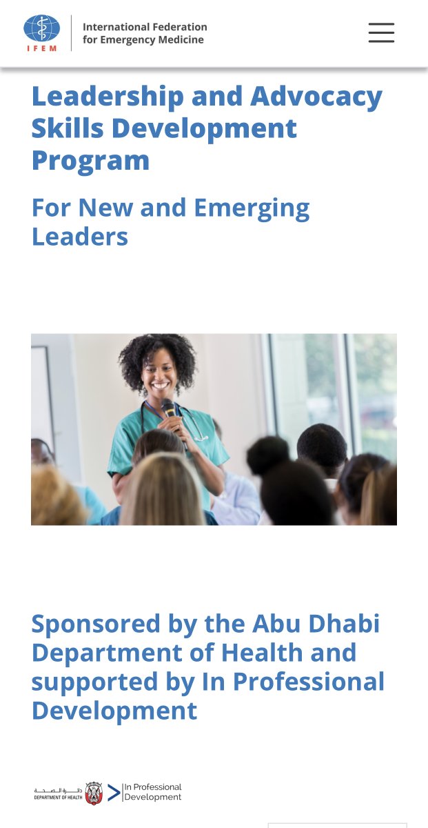 SAEM Global Emergency Medicine Academy (@saem_gema) on Twitter photo International Federation for Emergency Medicine (<a href="/IFEM2/">International Federation for Emergency Medicine</a>) is launching its next New and Emerging Leaders Cohort on July 8. Join EM physicians for skills development and community! It’s not too late to join this batch or sign up for the fall cohort: buff.ly/3zi81uJ International Federation for Emergency Medicine (<a href="/IFEM2/">International Federation for Emergency Medicine</a>) is launching its next New and Emerging Leaders Cohort on July 8. Join EM physicians for skills development and community! It’s not too late to join this batch or sign up for the fall cohort: buff.ly/3zi81uJ