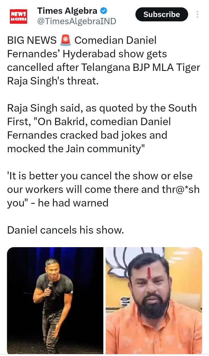 GemsOfNaMo's tweet photo. Bakdocha @absolutelydanny,
When you think comedy is making fun of Sanatanis &amp; our Gods,

be prepared for this.
#DanielFernandes https://t.co/iv4wQanOlq
