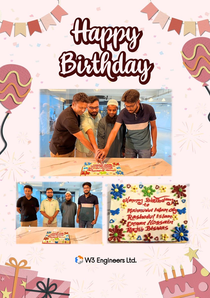 w3engineers's tweet image. Happy Birthday to our June-born teammates! May your year be filled with smiles and success.
#HappyBirthday  #JuneBorn  #TeamCelebration  #WorkFamily #EmployeeEngagement