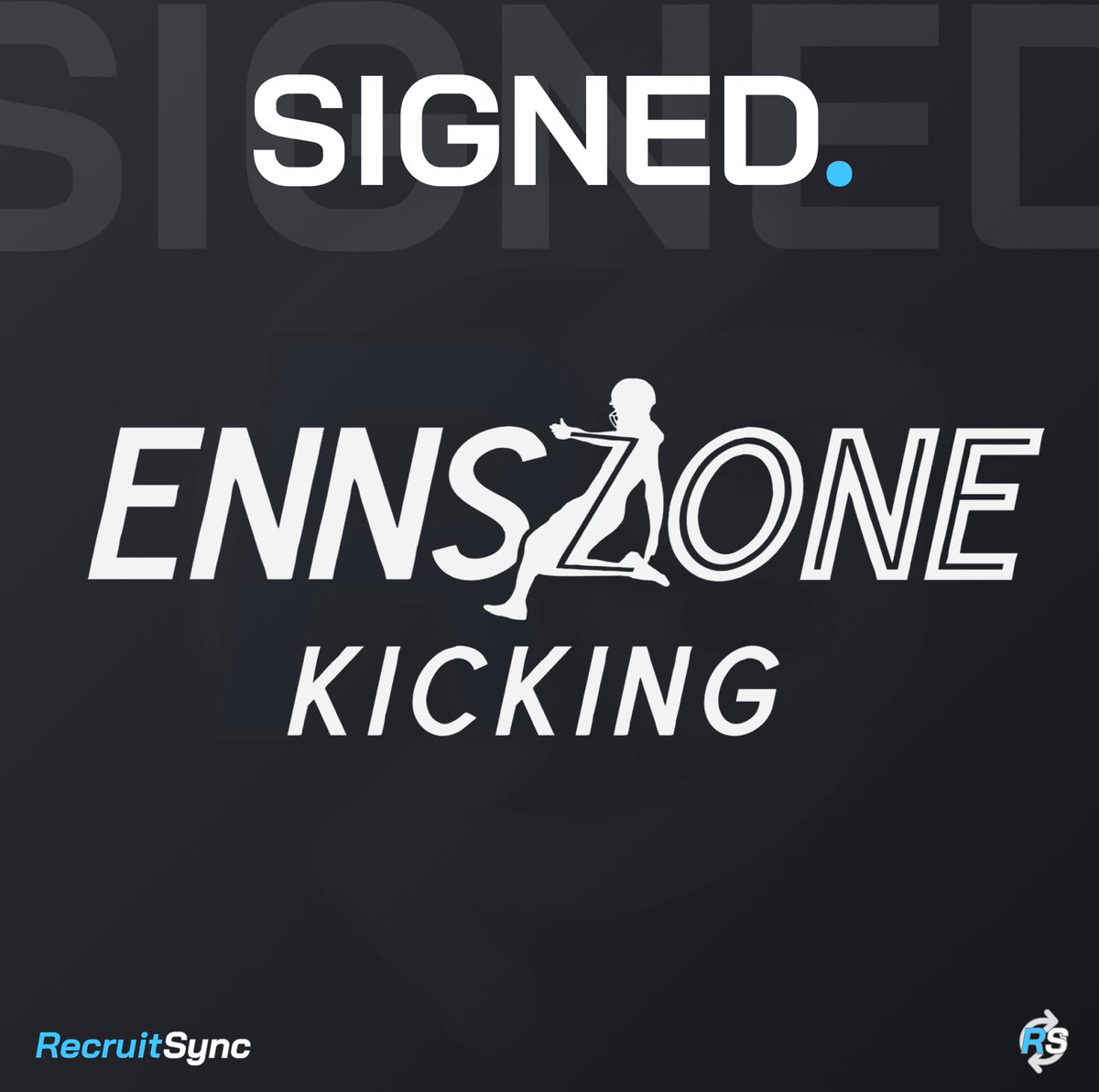 RecruitSync's tweet photo. BOOM‼️

Excited to officially welcome @EnnsZoneKicking to the RecruitSync family!

We are thrilled to be the official recruiting platform of choice for Coach Enns and his athletes.

#RecruitSync #RecruitingDoneRight https://t.co/LF8JQ9KtmT