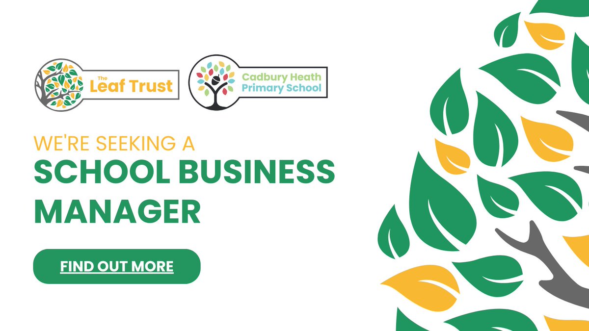 trust_leaf's tweet photo. Make a difference! We’re seeking an experienced SBM to join our vibrant Cadbury Heath school community. Can you lead with experience, reliability &amp; a positive attitude? Apply today: https://t.co/uGrSVh7ZzM
#SBMJob #EducationLeader https://t.co/SWgiF2AZlW