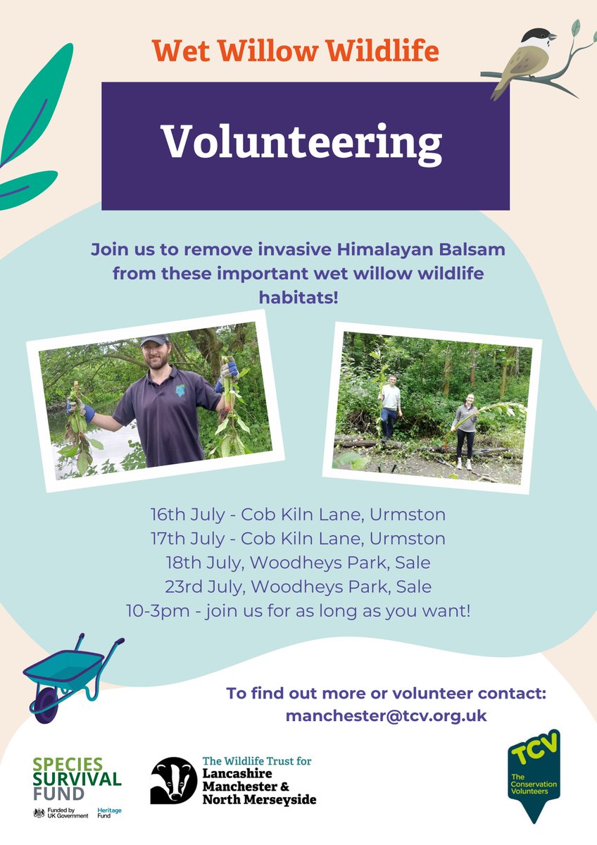 Join us to improve our local wet willow wildlife habitats! #volunteering