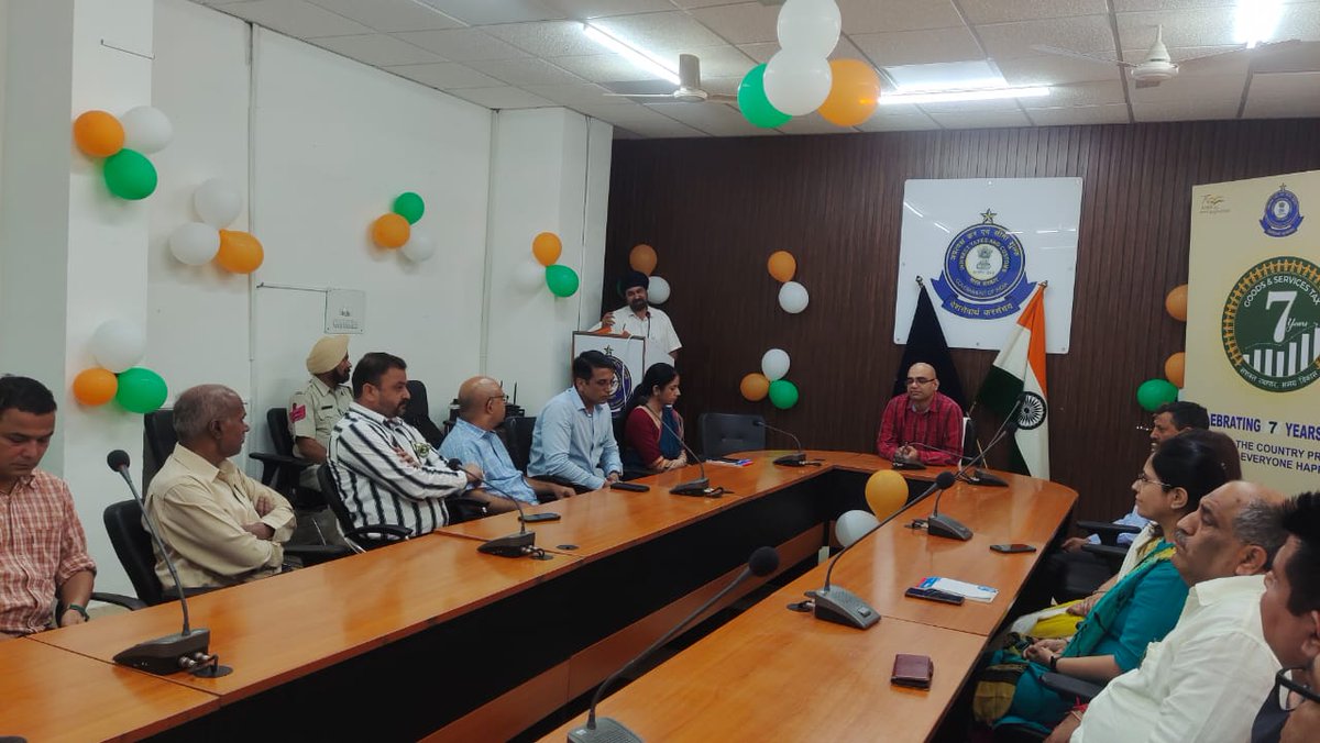CgstJammu's tweet photo. CGST Jammu celebrated the GST Day to mark the beginning of the 8th year of introduction of GST. The occasion witnessed decoration of the office with lights &amp; flowers and highlighting the benefits and achievements of GST and latest developments regarding GST &amp; it's administration. https://t.co/51WMngoNhw