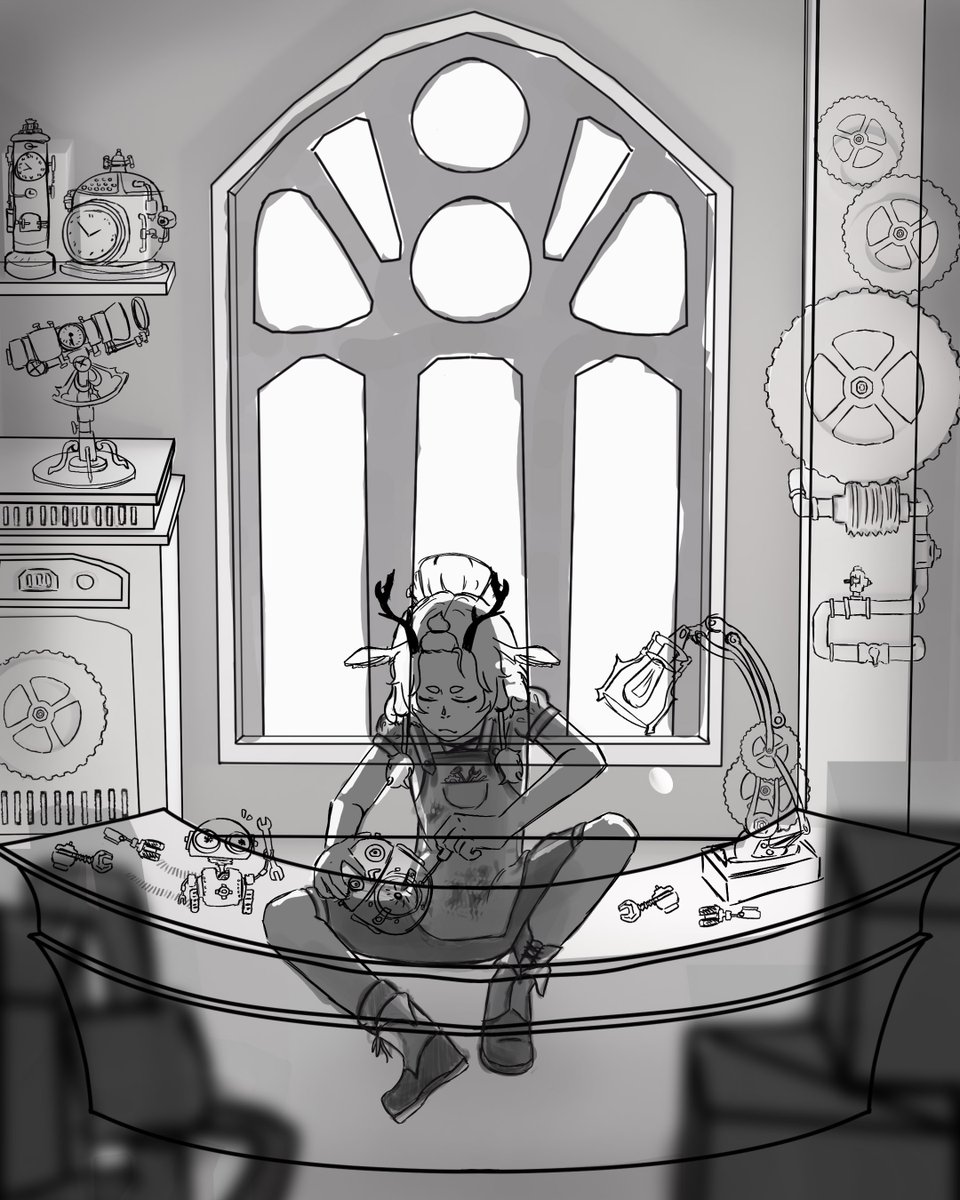 acula_rex's tweet photo. HELP !! With or without the window frame?
#wip #artistsontwitter #artistsonx #artmoots #art #oc #originalcharacter https://t.co/EvbuFErWOO