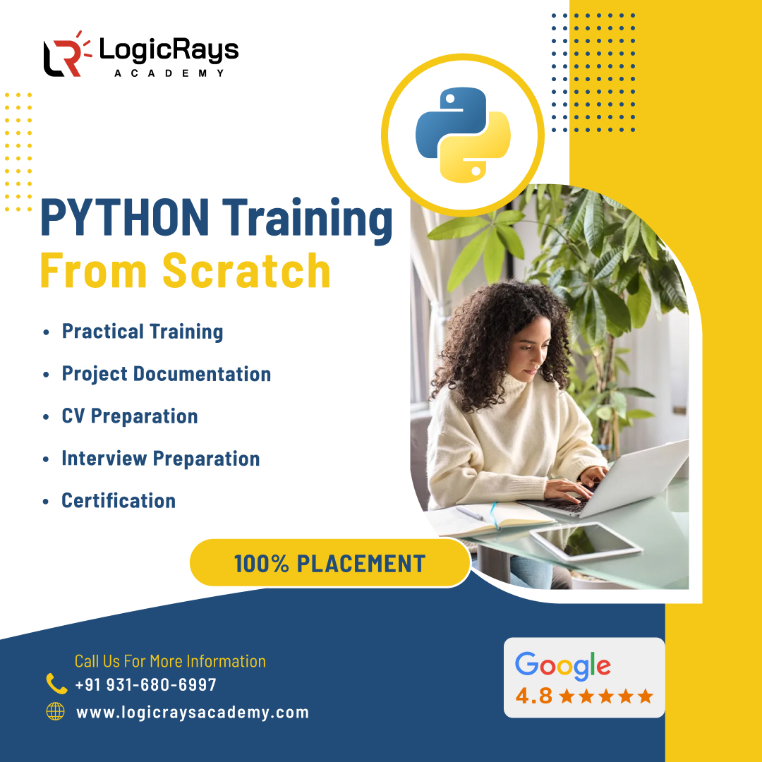 Logicraysacad's tweet image. Are you ready to learn #Python from the basics? Enroll with LogicRays Academy for the training,
For any query, you can call +91 931-680-6997 or you can visit the website of the institute, logicraysacademy.com
#LearnToCode #TechTraining #CareerBoost