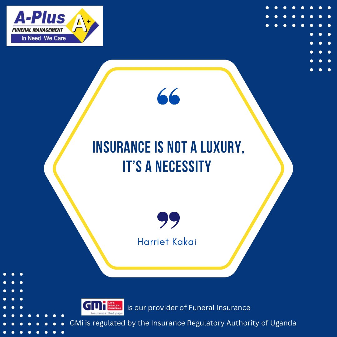 aplusfuneralmgt's tweet photo. Explore Funeral Insurance with us at GMI, your trusted provider under A-Plus Funeral Management.
Call 0707 587150
email: info@gmi.ug
Regulated by Insurance Regulatory Authority of Uganda
#motivationalmonday #funeralinsurance #savings https://t.co/UiXZvyswTs