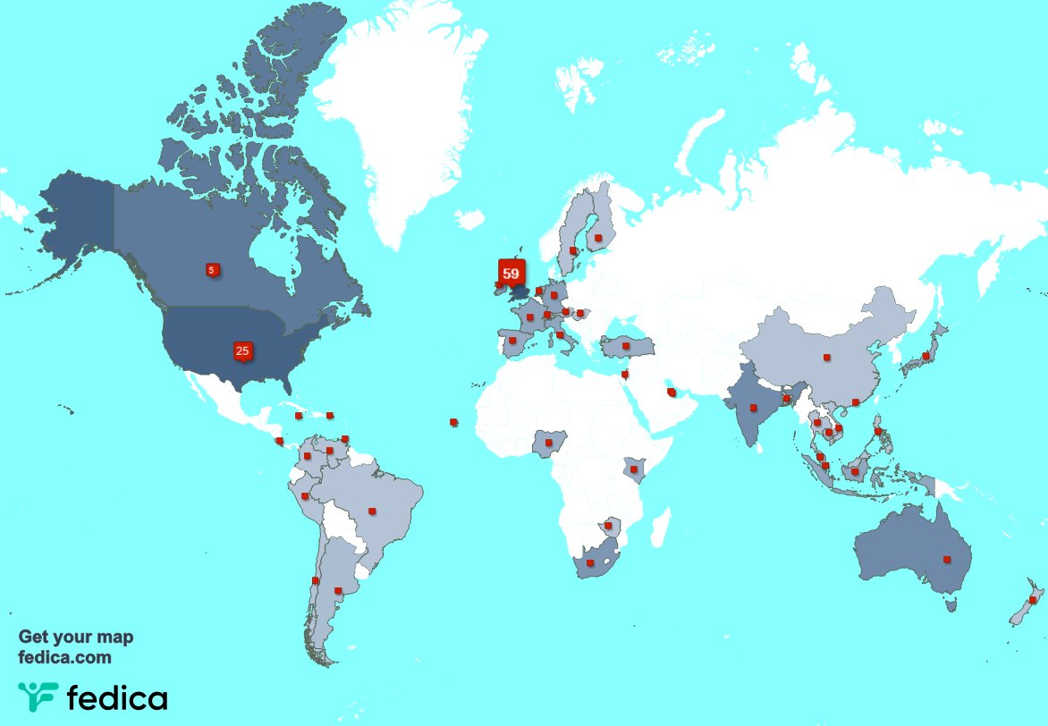 I have 1 new followers from Nigeria last week. See fedica.com/!Guided_Light