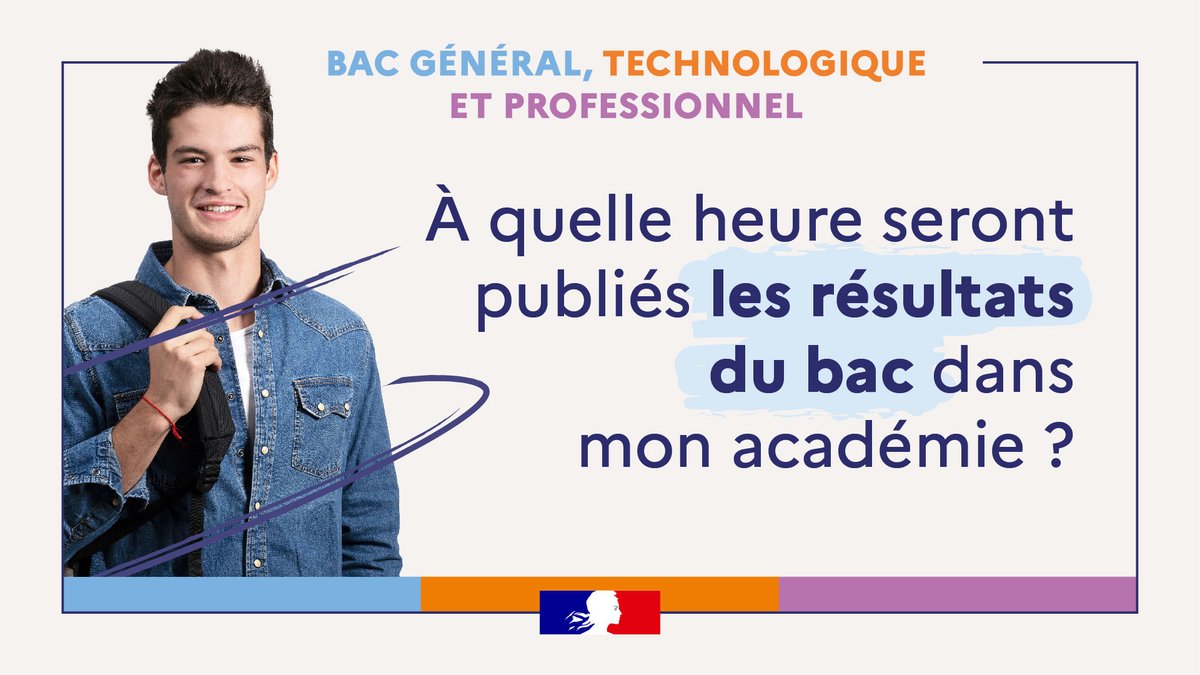 J-7 avant les résultats du #Bac2024 !

✅ Les résultats seront publiés lundi 8 juillet pour l'ensemble des candidats.

⚠️ L'horaire de publication varie selon les académies, vérifiez dès à présent l'horaire qui vous concerne ! 👇
education.gouv.fr/reussir-au-lyc…