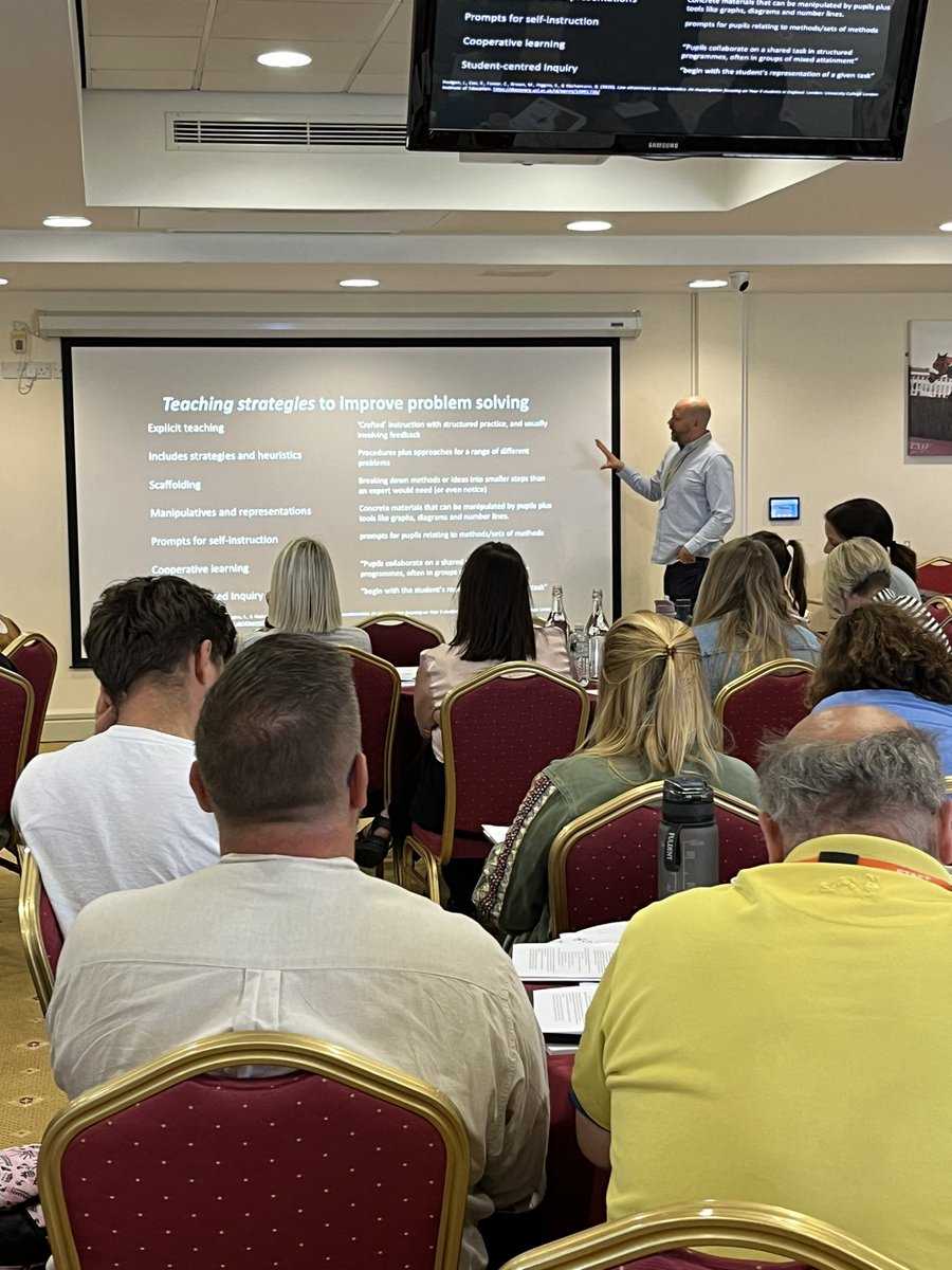 Jurassic Maths Hub conference Key note 1 with <a href="/TFrancome/">Tom Francome</a> thinking about problem solving.