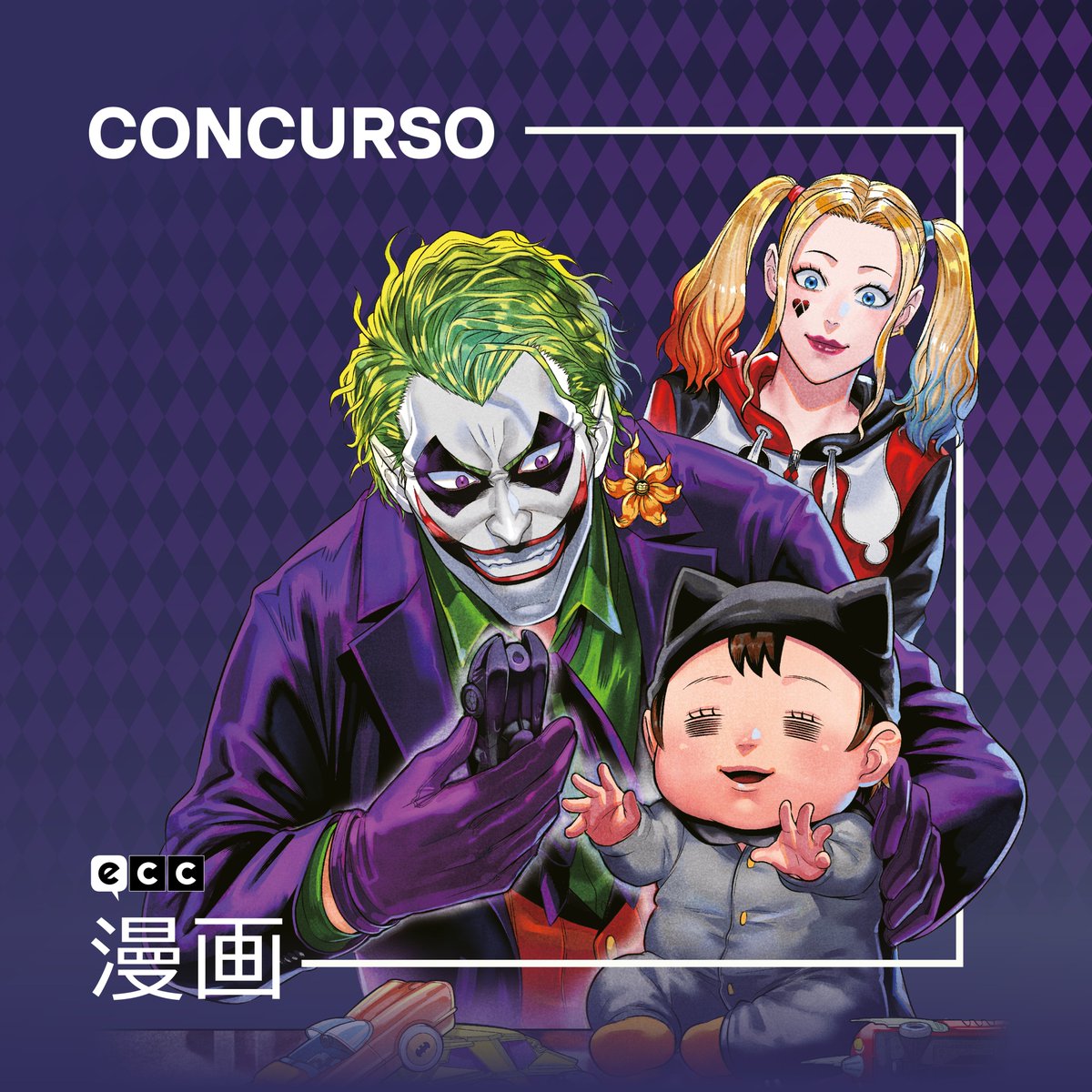 eccediciones's tweet photo. ¡CONCURSO – ONE OPERATION JOKER! Podéis conseguir las tres entregas de esta serie ECC Manga. ¡Una comedia perversa sobre cómo criar a un bebé, protagonizada por el Príncipe Payaso del Crimen! ¿Cómo participar? Muy sencillo:

1. Sigue a @eccediciones
2. Haz repost a este post.
3. Responde: ¿A qué otro villano DC te gustaría ver en versión manga?