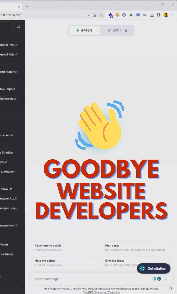 Kanojiyaaakash1's tweet image. R.I.P website developers!
Now you can build an entire website within minutes.
Here's how you can do it: