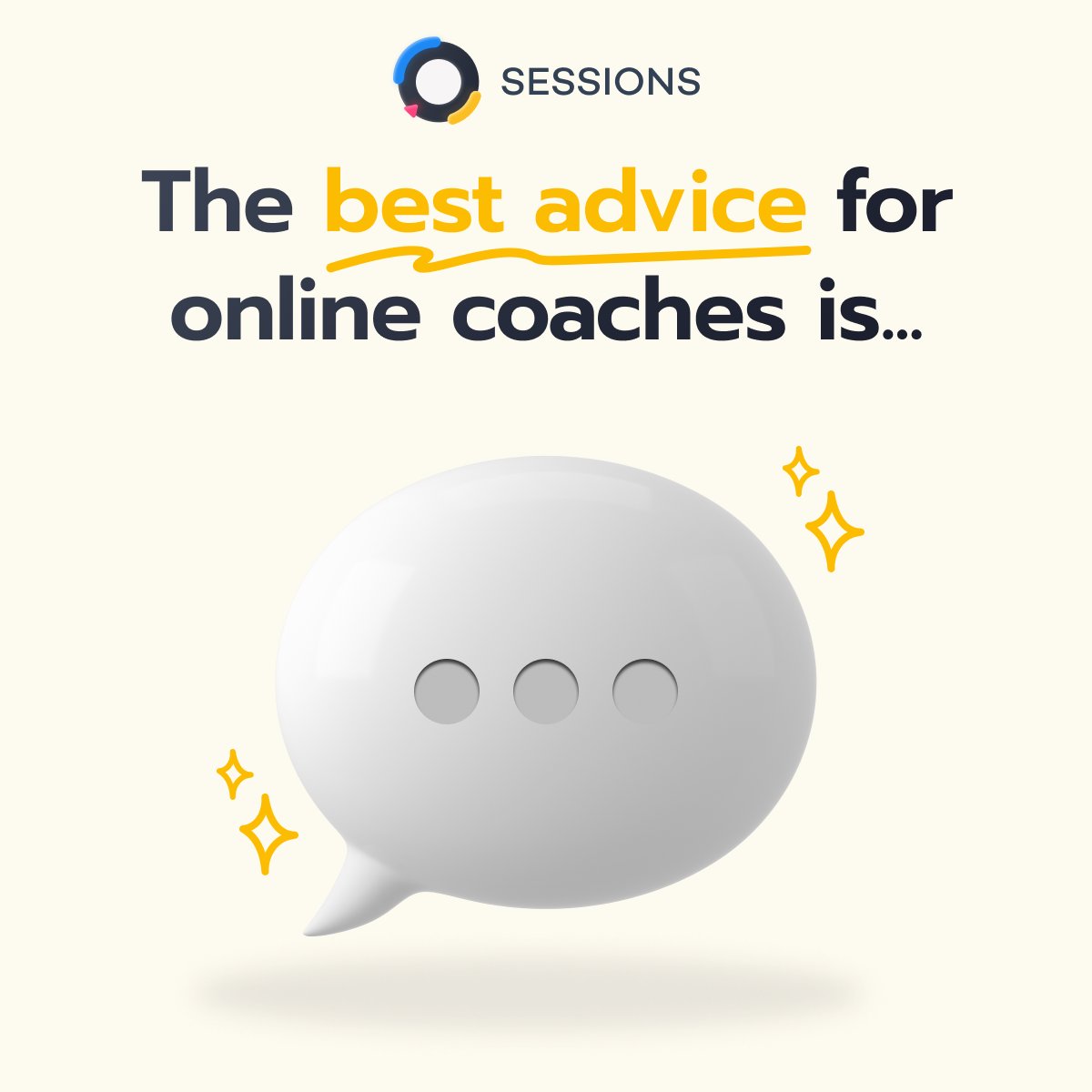 Online coaches and trainers of all niches 🗣️
What’s the best advice you ever gave (or got)?

Write it in the comment section 👇

#coaching #trainer #webinar #workshop #meetings #sessions