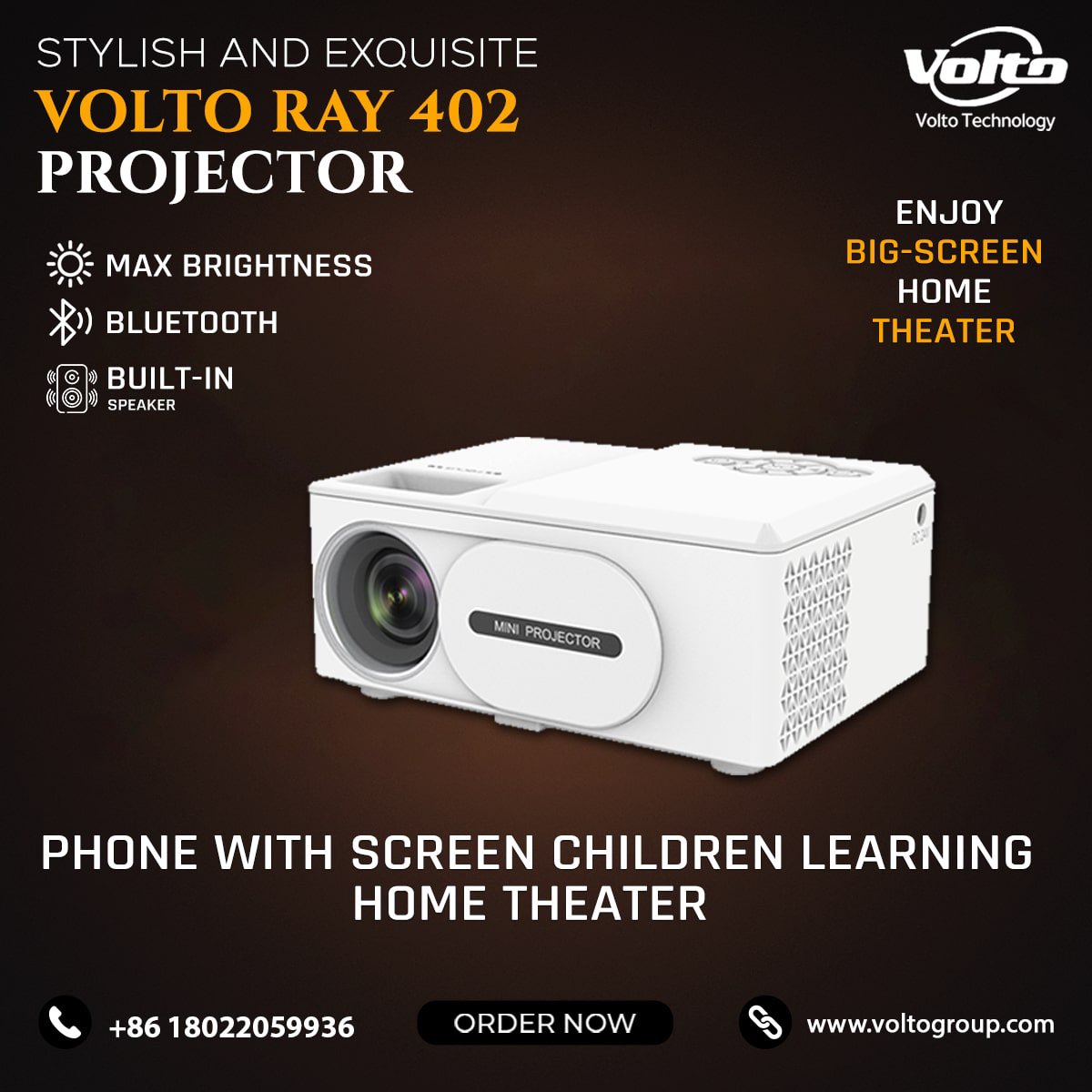 VoltoProjector's tweet photo. Enjoy the big screen experience at home with the Ray 402, a smart LCD portable intelligent projector designed to bring your entertainment to life. Perfect for home theater 

#HomeTheater #Projector #Ray402 #BigScreen #HDResolution #SmartProjector  #Bluetooth #BuiltInSpeaker https://t.co/Jmwy83ABVR