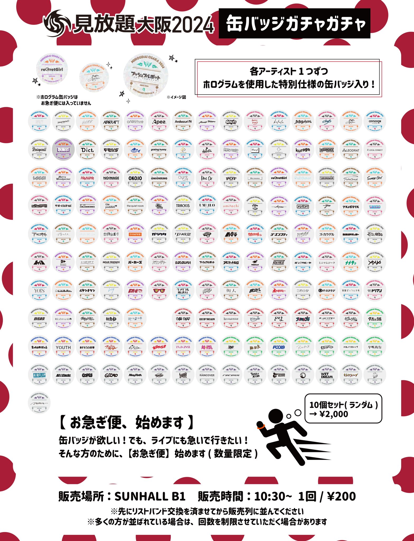 見放題 見放題大阪 見放題大阪2025 缶バッジ 缶バッジガチャガチャ ひこにゃん・わるにゃんこ将軍コラボレーション商品 缶バッジ01