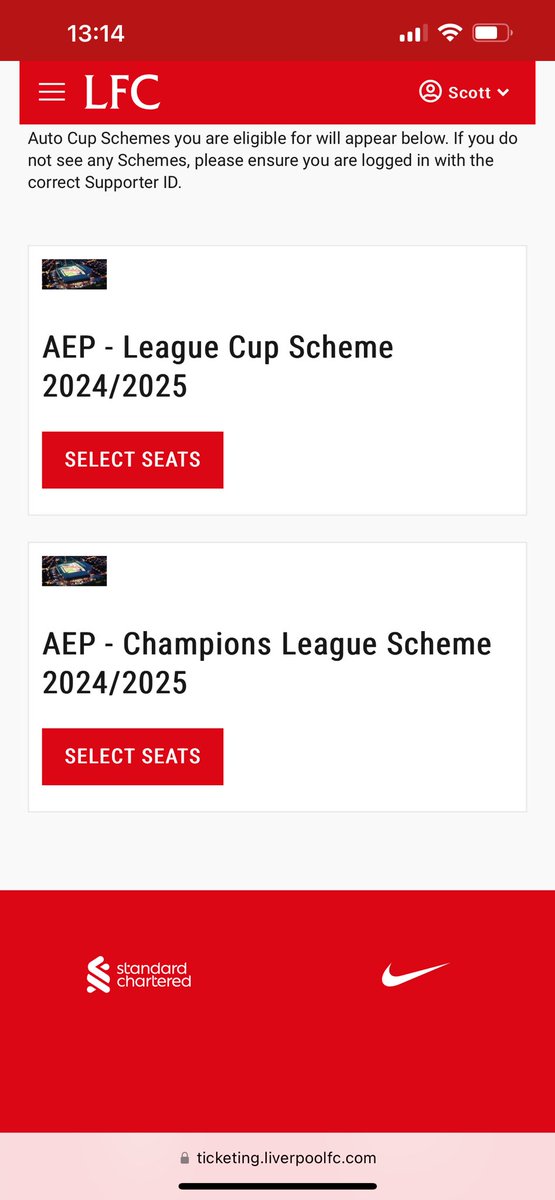 ScottKatesMum's tweet photo. @Ono_Ove @ianstorey @LiverpoolDSA Managed to get the league cup but up in the gods as nothing else!!  Will have to phone re fa cup as no link!! https://t.co/KMDDOwSZkj