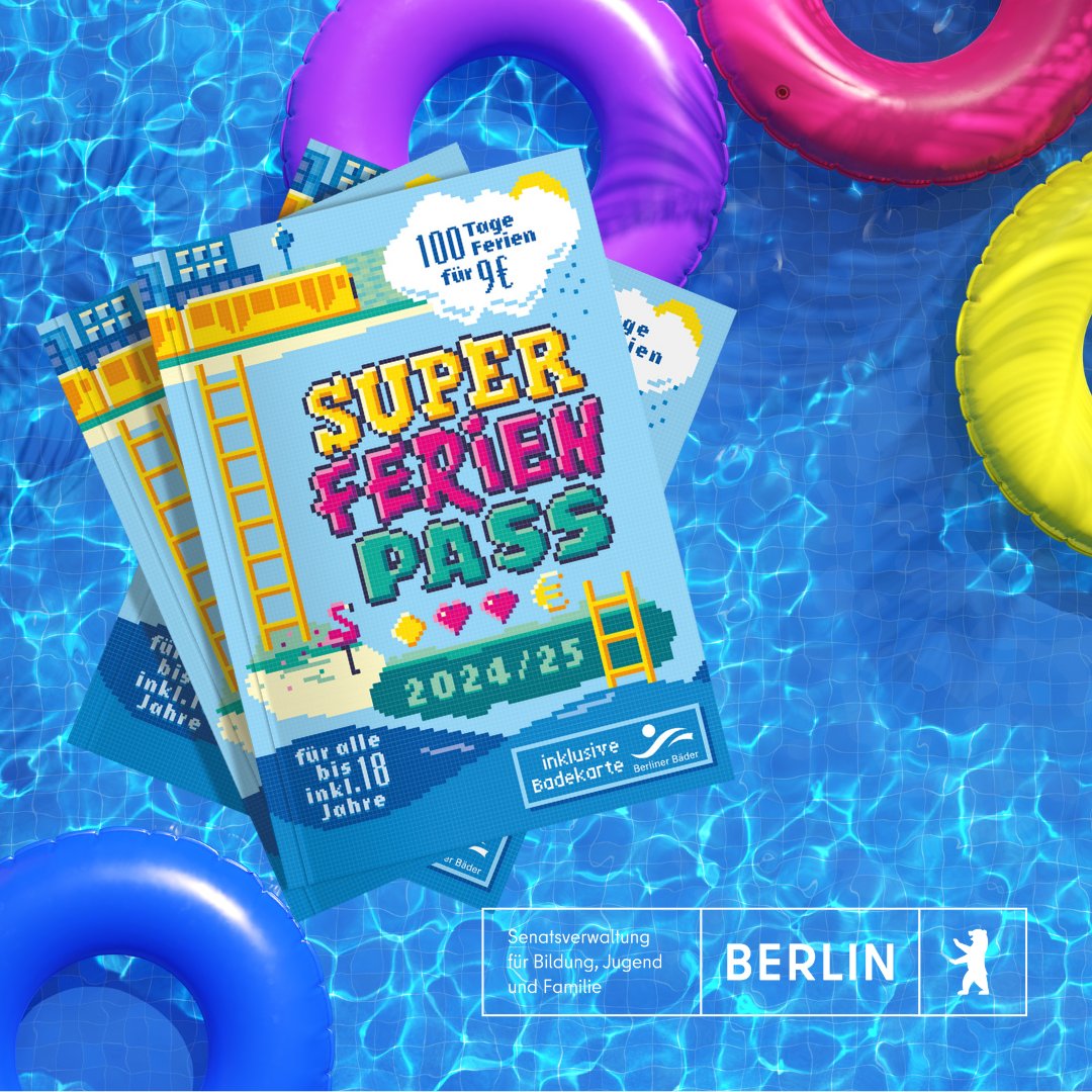☀️Ab heute ist der neue #SuperFerienPass 2024/2025 erhältlich! Er bietet Berliner Kindern und Familien für nur 9 Euro 100 aufregende Ferientage voller Abenteuer – egal ob beim Museumsbesuch oder Kletterausflug. Mehr dazu ➡️jugendkulturservice.de/de/ferien-und-…