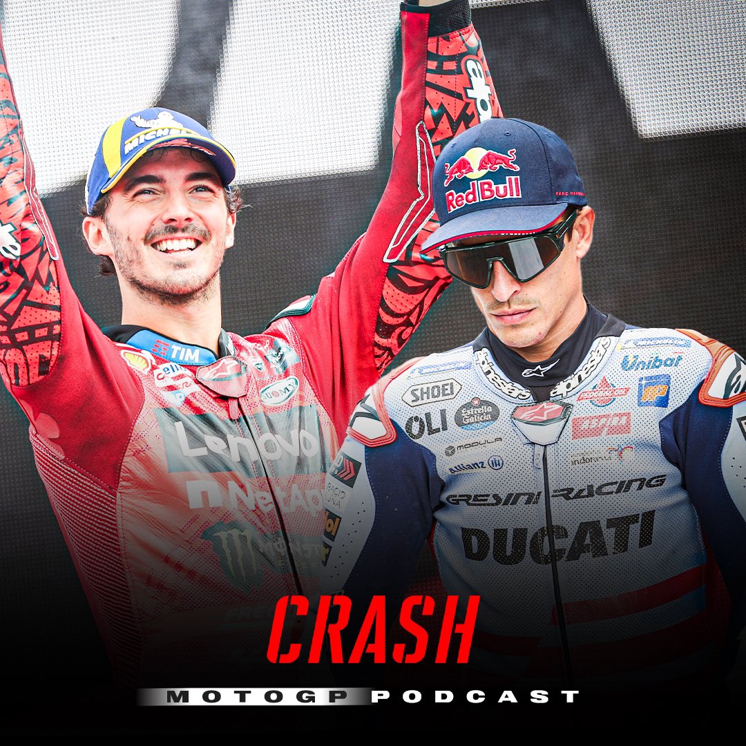New podcast 🎧 | We chat about Pecco’s perfect weekend in Assen, Marc Márquez’s penalty ⚠️ Pramac switching to Yamaha + previewing the #GermanGP at Sachsenring 🇩🇪

Listen on Apple Podcasts/Spotify or below ⬇️ 

shows.acast.com/crash-motogp-p…

#MotoGP