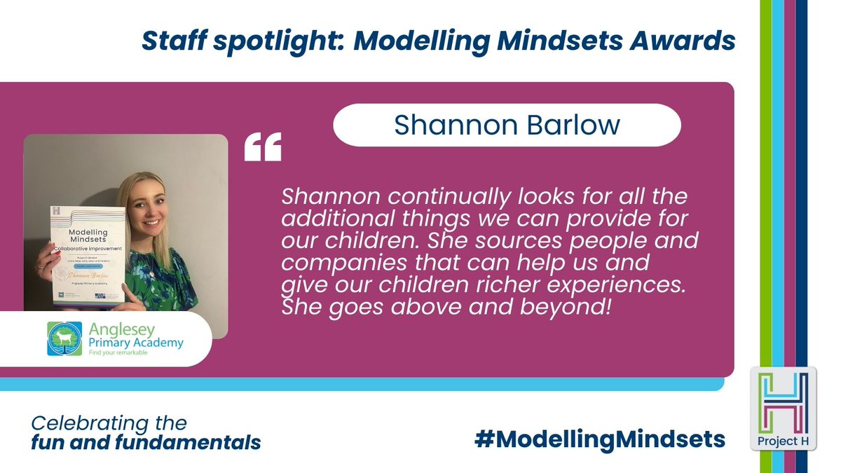 Next up in our series spotlighting brilliant people who received nominations for their impact is Shannon Barlow at @Anglesey_AET. Congratulations! 🎉

With the #ModellingMindsets campaign, we’re highlighting the best of the teaching profession across @AETAcademies' network.
