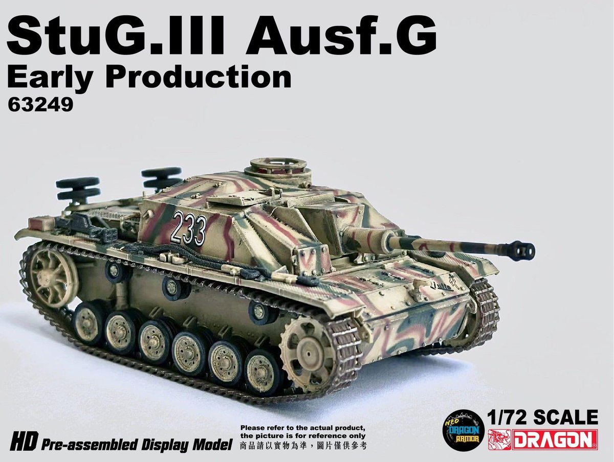 DragonModels's tweet photo. AVAILABLE NOW!!
New 1/72 Neo Dragon Armor!
Neo Dragon Armor 63249 - 1/72 StuG.III Ausf.G Early Production Pz.Abt.103, 3.Pz.Gren.Div., Rome, November 1943
Shop: https://t.co/pA18pC5L7x
#dragonmodels #scalemodel #dragonarmor #neodragonarmor #militarytank https://t.co/KZGHtNNguJ