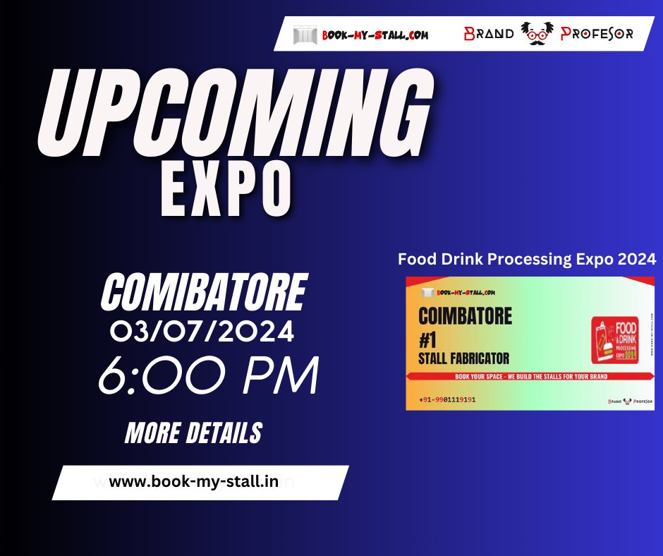 c_rishith's tweet image. Get ready for the Food Drink Processing Expo 2024! 🍽️ Join us from March 12-14 at Pragati Maidan, New Delhi, for cutting-edge exhibits, insightful seminars, and exciting networking opportunities. Don&apos;t miss the future of food and beverage processing! 🚀