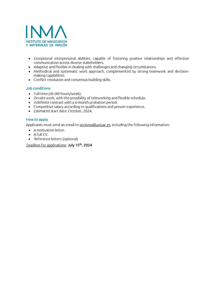 INMAdivulga (@inmadivulga) on Twitter photo 📢Oferta de trabajo en el INMA: INSTITUTIONAL DEVELOPMENT MANAGER
▶️Plazo: 15 julio 2024
▶️Contacto: secinma<a href="/unizar/">Universidad Zaragoza</a>.es
▶️Toda la información sobre la oferta en: inma.unizar-csic.es/empleo/ ¡Te esperamos!
<a href="/CSIC/">CSIC</a> <a href="/DPE_CSIC/">Postgrado CSIC</a> @unizar <a href="/Ciencias_Unizar/">Ciencias_Unizar</a> <a href="/AragonCsic/">CSIC Aragón</a> <a href="/EINAunizar/">EINA Unizar</a> <a href="/EscuelaUz/">Escuela de Doctorado UZ</a> 📢Oferta de trabajo en el INMA: INSTITUTIONAL DEVELOPMENT MANAGER
▶️Plazo: 15 julio 2024
▶️Contacto: secinma<a href="/unizar/">Universidad Zaragoza</a>.es
▶️Toda la información sobre la oferta en: inma.unizar-csic.es/empleo/ ¡Te esperamos!
<a href="/CSIC/">CSIC</a> <a href="/DPE_CSIC/">Postgrado CSIC</a> @unizar <a href="/Ciencias_Unizar/">Ciencias_Unizar</a> <a href="/AragonCsic/">CSIC Aragón</a> <a href="/EINAunizar/">EINA Unizar</a> <a href="/EscuelaUz/">Escuela de Doctorado UZ</a>