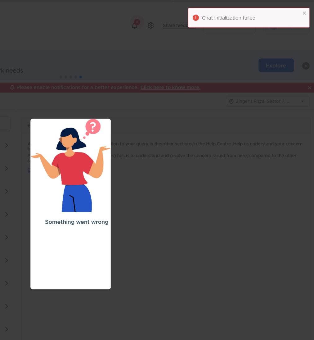 kumaranoop83's tweet photo. @zomatocare I can't create a ticket .. https://t.co/9OmrEVo7rM