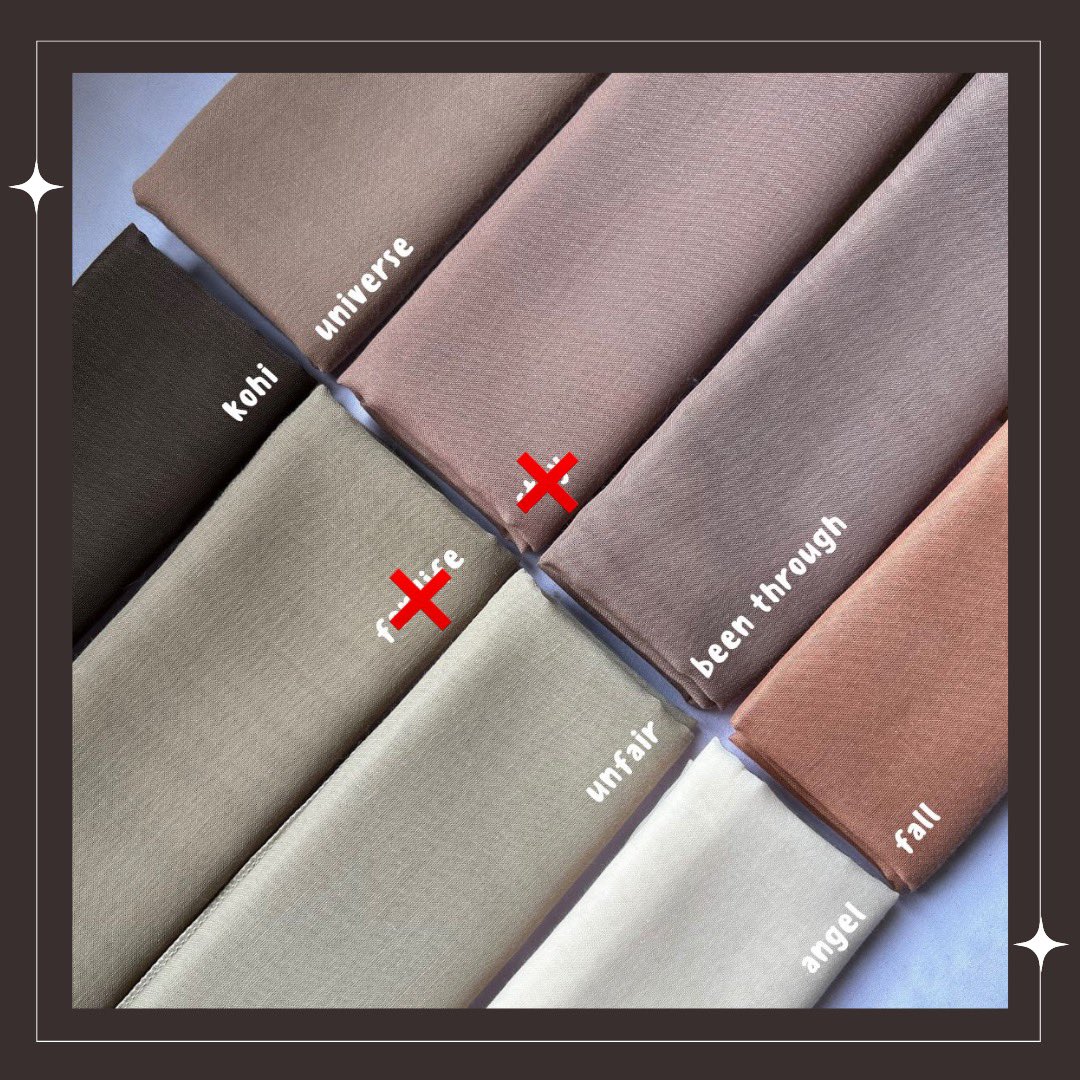 exuscarves's tweet photo. [HELP RT] 🎉 BESTSELLING 🎉

☆ #XOXO EDITION ☆

‼️ READY STOCK ‼️

BAWAL COTTON VOILE
(BIDANG 45)
RM 10 EXCLUDE POSTAGE

🌻 With L1485 tag
🌻 Measurement: 110cm X 110cm
🌻 Material: Cotton voile

‼️Buy 4pcs RM 40 free postage‼️

To order, please dm to buy 🩷 https://t.co/5Qj1wYtCxD