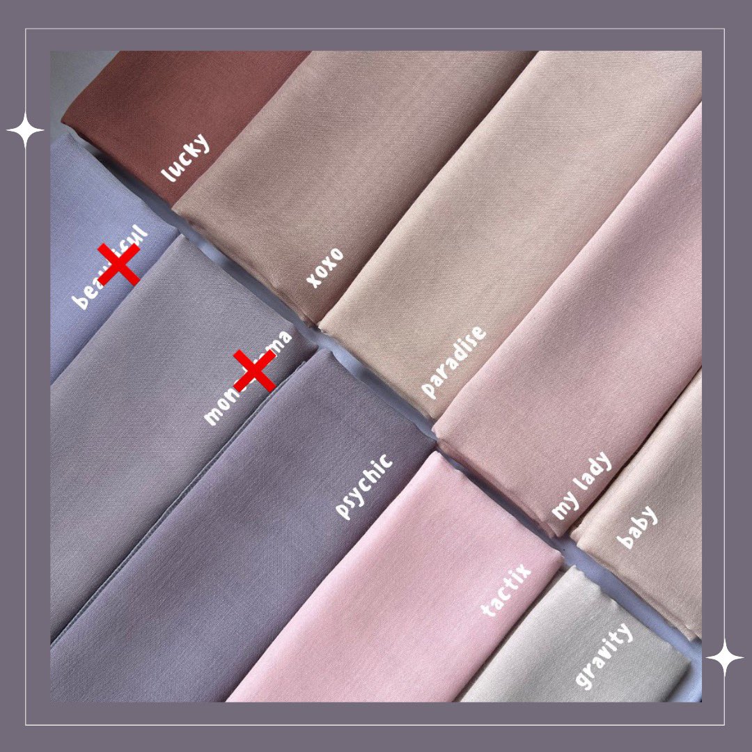 exuscarves's tweet photo. [HELP RT] 🎉 BESTSELLING 🎉

☆ #XOXO EDITION ☆

‼️ READY STOCK ‼️

BAWAL COTTON VOILE
(BIDANG 45)
RM 10 EXCLUDE POSTAGE

🌻 With L1485 tag
🌻 Measurement: 110cm X 110cm
🌻 Material: Cotton voile

‼️Buy 4pcs RM 40 free postage‼️

To order, please dm to buy 🩷 https://t.co/5Qj1wYtCxD