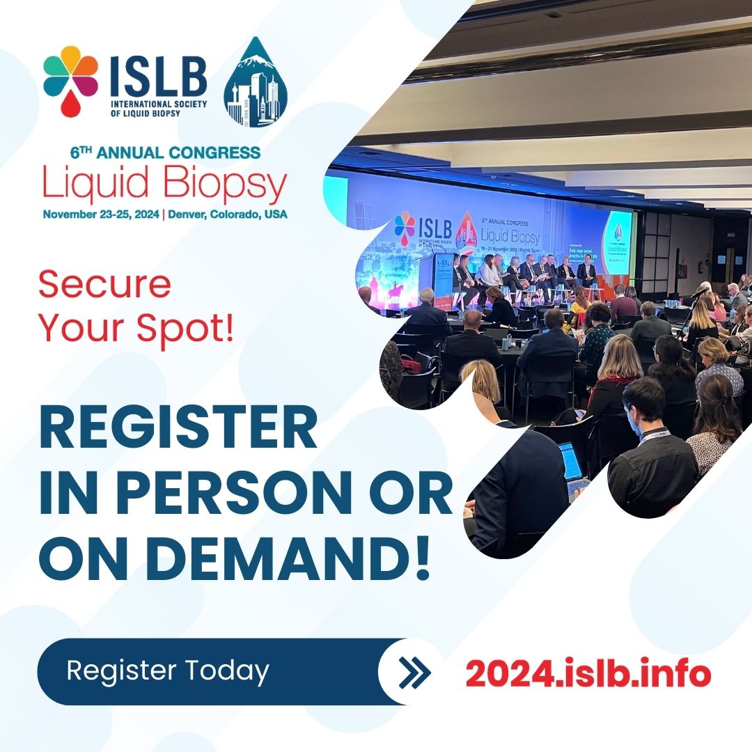 International Society of Liquid Biopsy (@isliquidbiopsy) on Twitter photo Register for #ISLB24 at 2024.islb.info/apzk Today!
In Person registration grants access to all Scientific Sessions, the Poster & Exhibit Hall, and more. On Demand registration allows viewing of content up to 90 days after the congress concludes. Register for #ISLB24 at 2024.islb.info/apzk Today!
In Person registration grants access to all Scientific Sessions, the Poster & Exhibit Hall, and more. On Demand registration allows viewing of content up to 90 days after the congress concludes.
