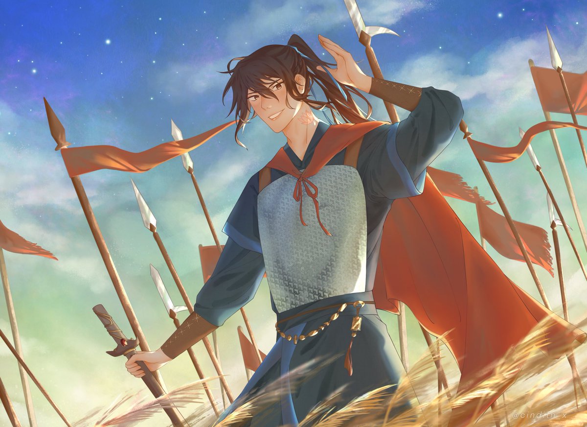 cindith_x's tweet image. Gu Mang, General Gu, Chonghua’s former heroic commander, Mo Xi’s archenemy by fate. 
#yuwu #gumang