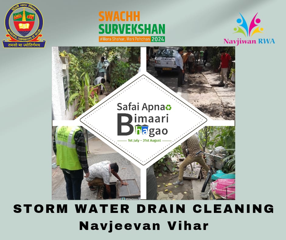 Under guidance of <a href="/DCSOUTHZONE/">Deputy Commissioner,South Zone</a> Sh. Kumar Abhishek, IAS,  Sanitation Department, MCD, South Zone with Navjiwan RWA carried out special storm water drain cleaning drive in Navjeevan Vihar
#SafaiApnaoBimaariBhagao
<a href="/SwachhBharatGov/">Swachh Bharat Urban</a>
<a href="/LtGovDelhi/">LG Delhi</a>
<a href="/OberoiShelly/">Dr. Shelly Oberoi</a>
<a href="/AshwaniKumar_92/">Ashwani Kumar</a>
