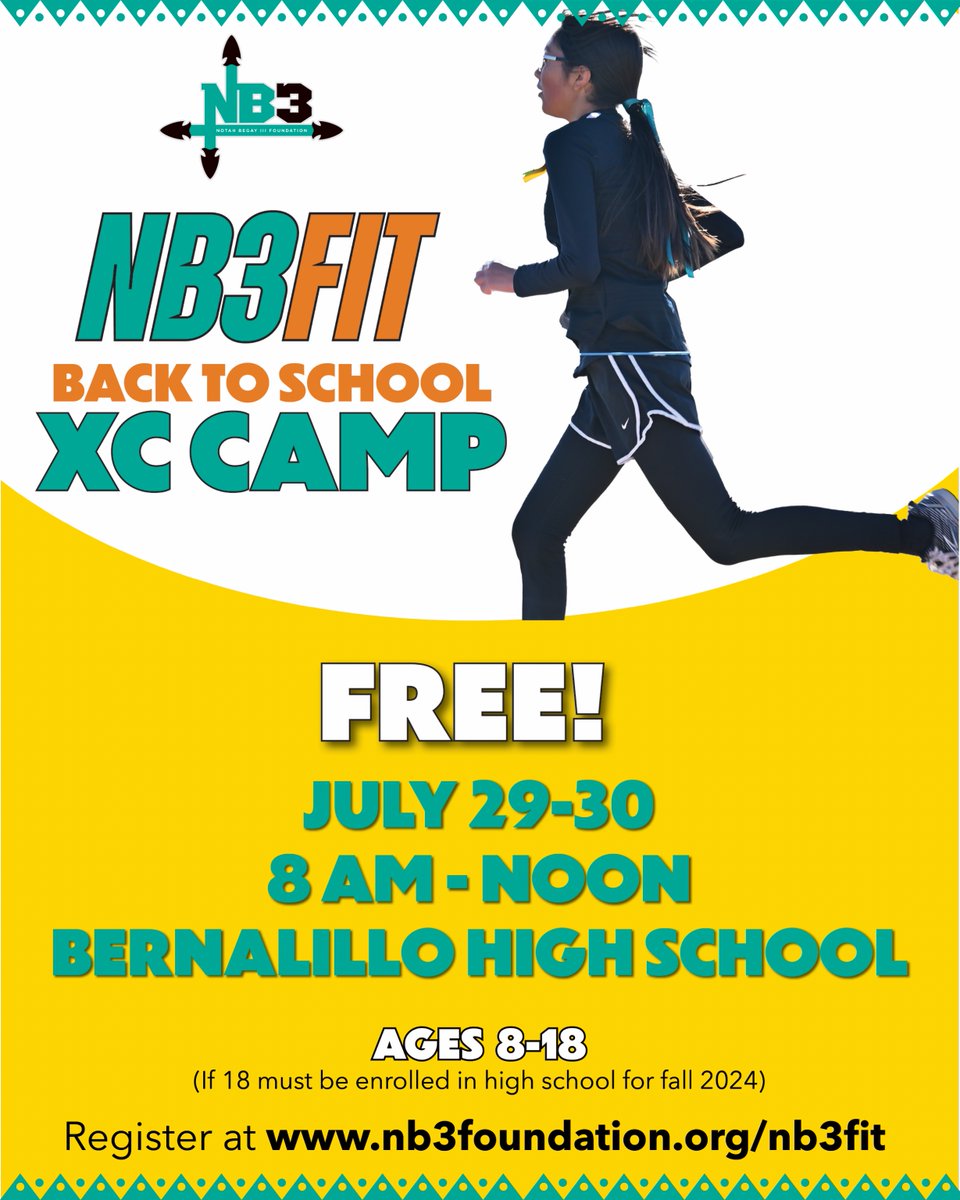 NB3Foundation's tweet image. Get a head start on cross country season at the FREE #NB3FIT XC Camp 🏃  Youth will learn helpful skills and running techniques to prepare them for the season. The camp is free, but youth must register.

➡️go.teamsnap.com/forms/440597
#NB3F #NB3FIT  #XC