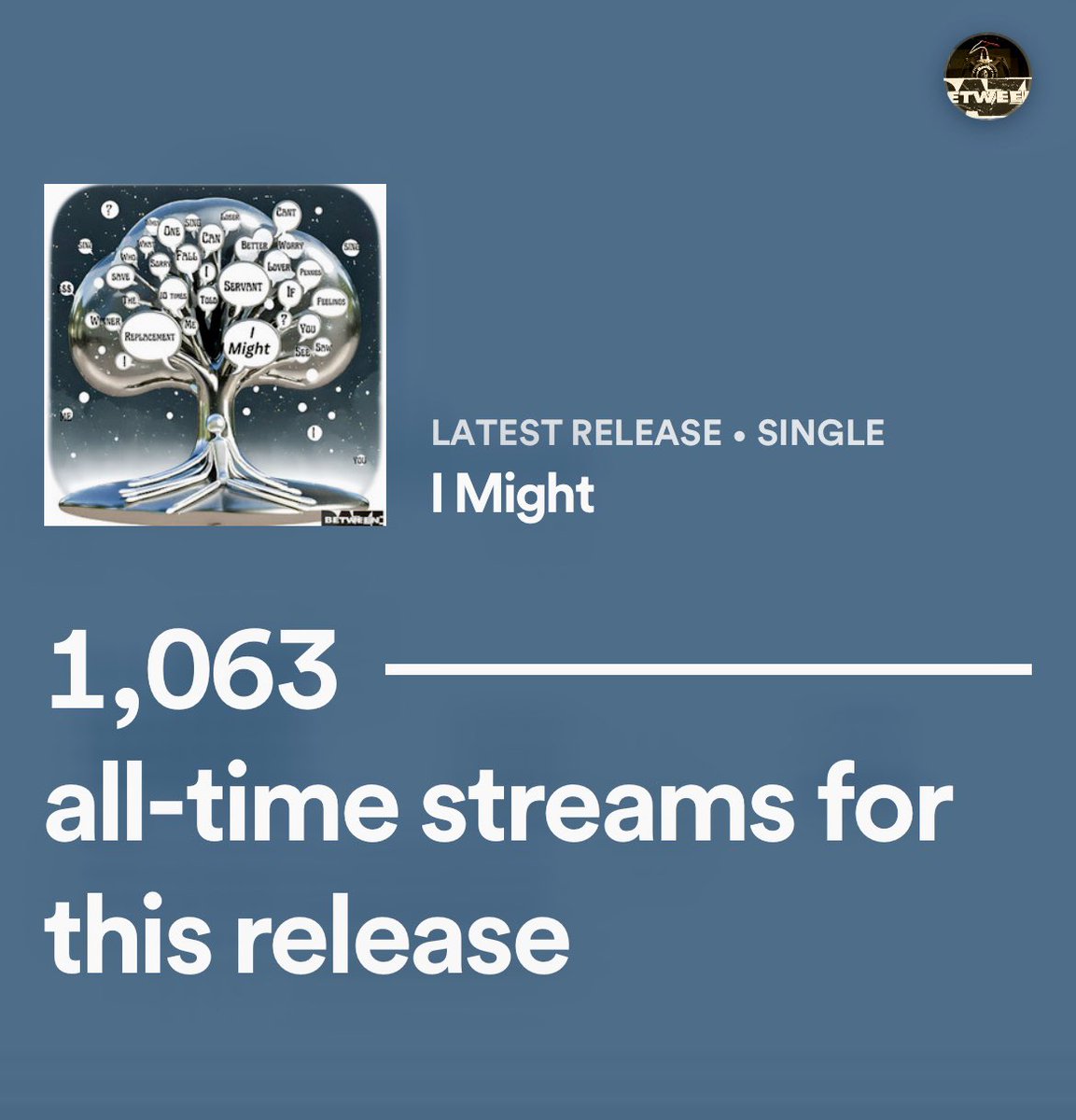 WOW 1000+!!! Thank you to everyone who has streamed, listened, liked, or added! WE GREATLY APPRECIATE IT,
From the bottom of our
THANK YOU 🙏