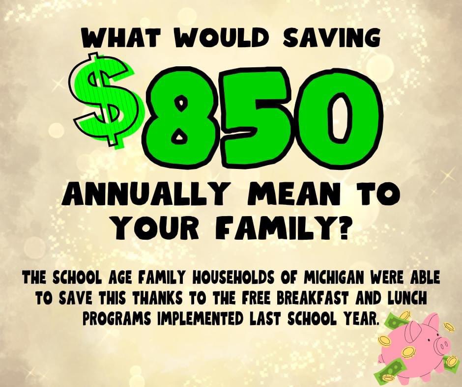 Happy to see that Ss will continue to benefit from FREEdom of hunger through FREE breakfast and lunches at school.