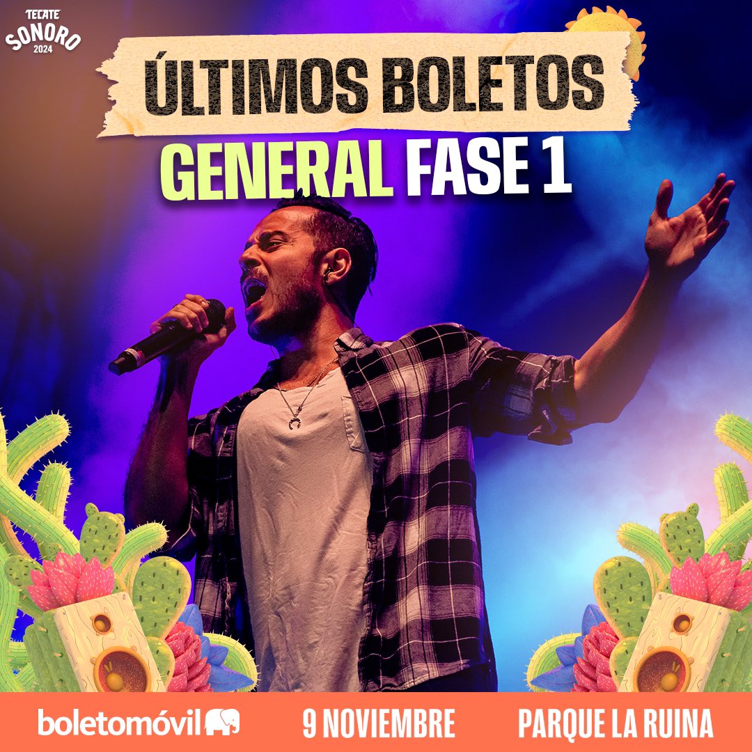 ¡ULTIMOS BOLETOS! 😱 Corre por tus boletos General Fase 1 de #TecateSupremo ✨ 
 
🎫 Venta libre en BoletoMóvil